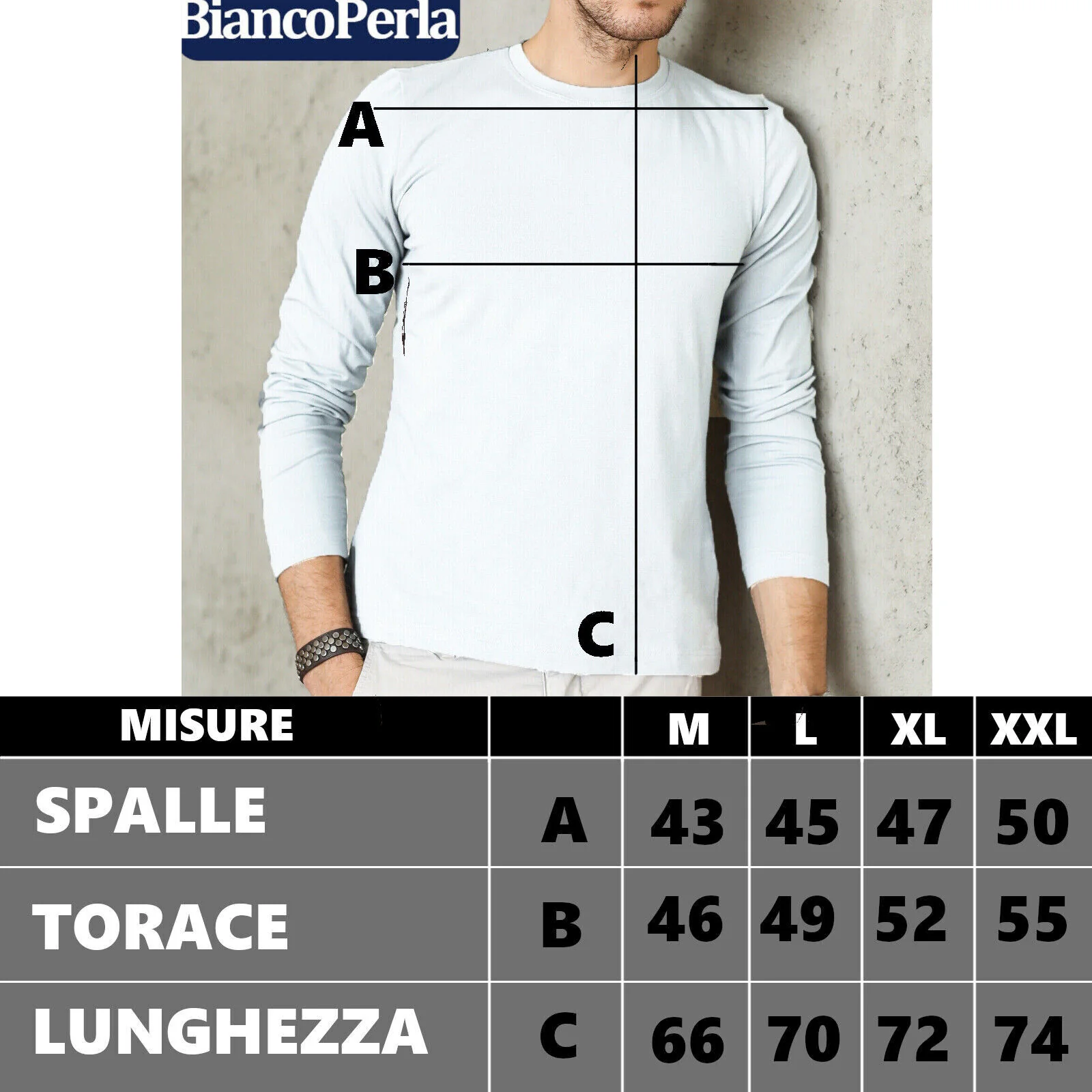 B. PERLA Set 5 Maglia Intima Uomo lana 100% LANA Manica Lunga Maglietta Termica - immagine 3