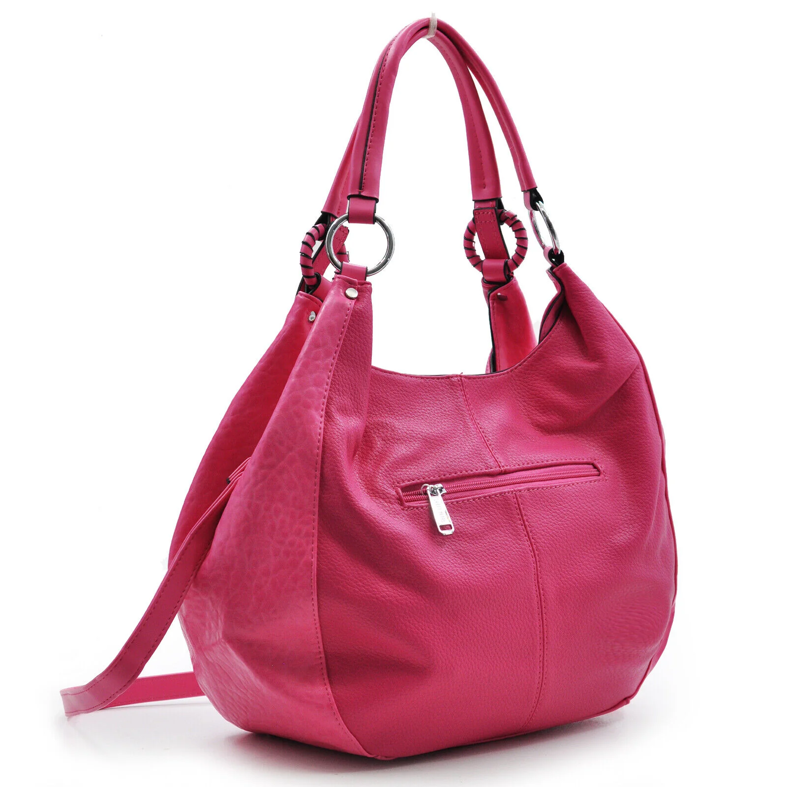 Borsa SWEET YEARS donna pelle morbida capiente sacco grande spalla cerniera moda - immagine 6