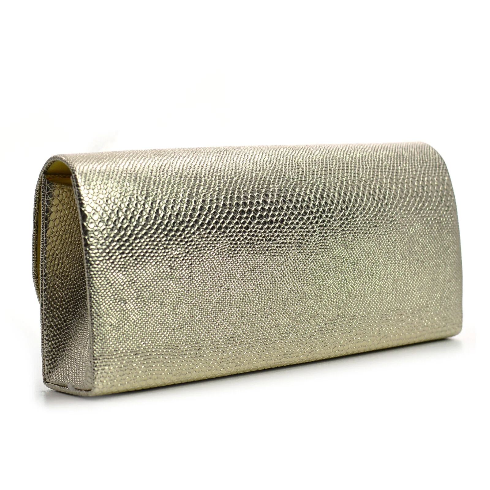 Pochette matrimonio eventi elegante rigida pelle serpente coccodrillo squamata - immagine 5