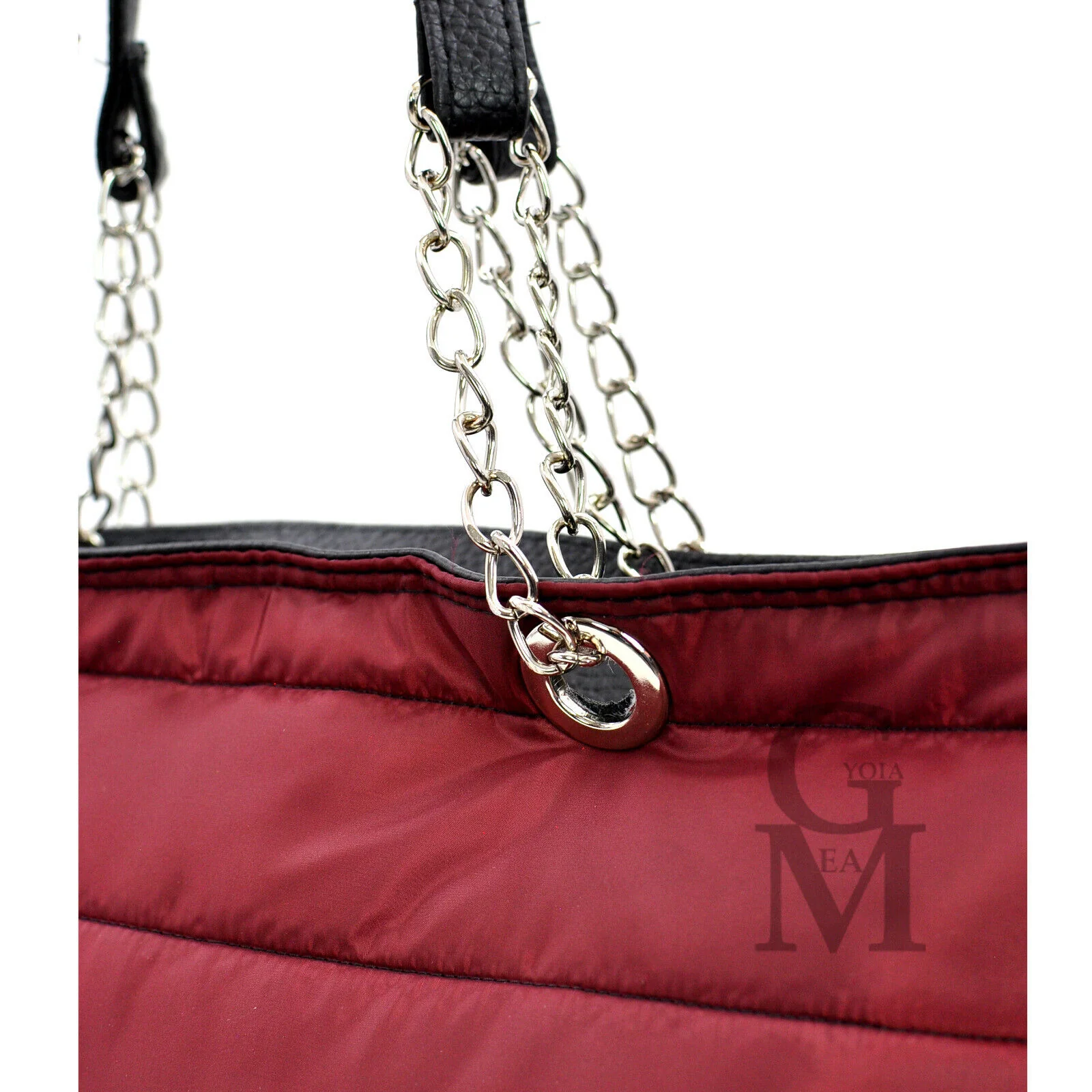 Borsa spalla manici catene nuova shopping donna piumino waterproof impermeabile - immagine 6