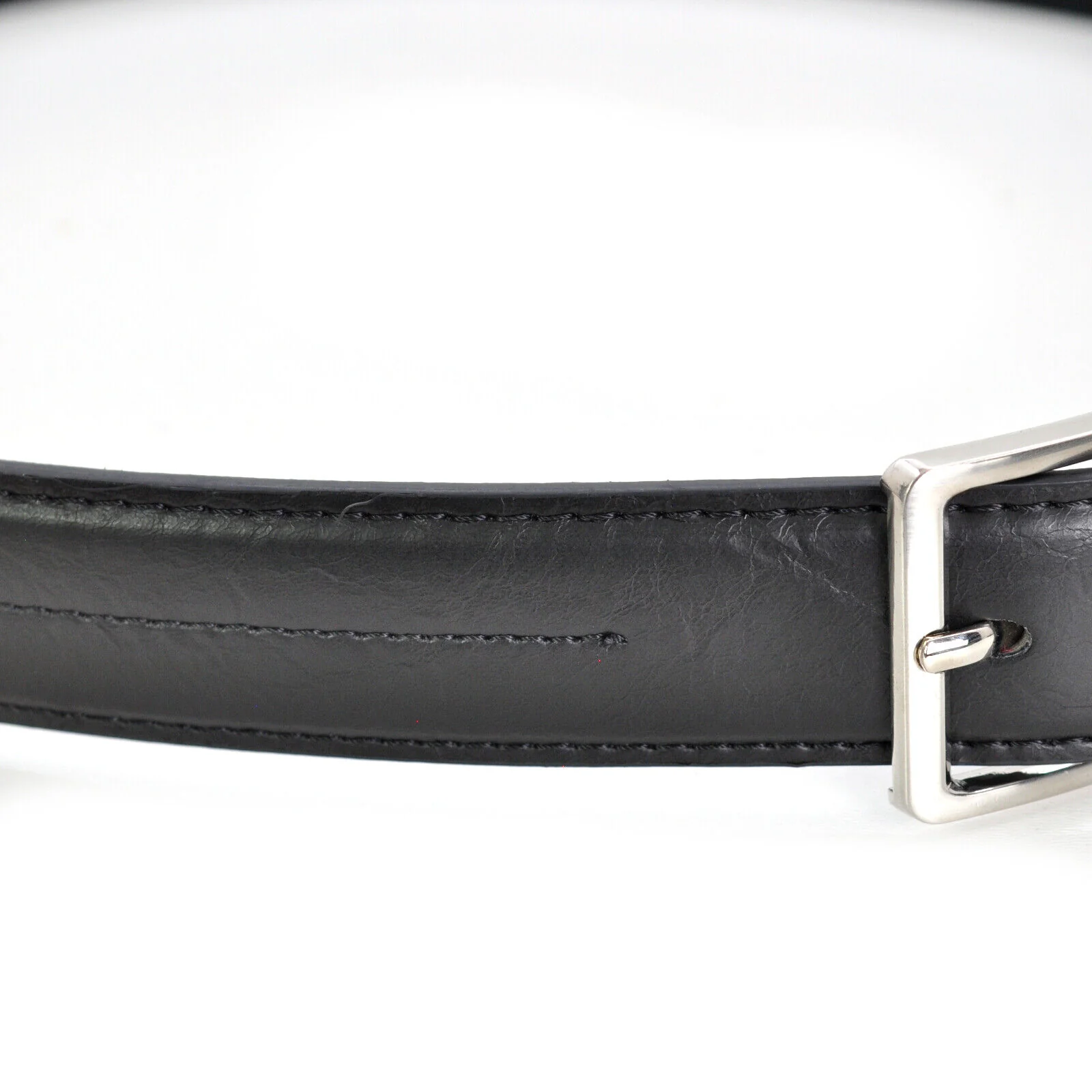 Cintura Uomo firmata originale GYOIAMEA 3,8 cm trapuntata foderata Pelle nera - immagine 6