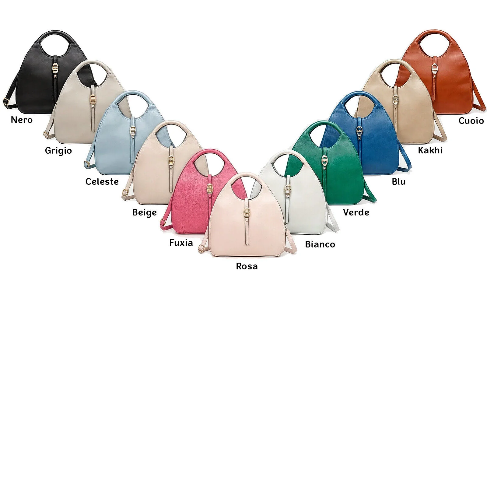 Borsa sacco hobo Coveri spalla hobo sacco donna tracolla nuova capiente morbida - immagine 7