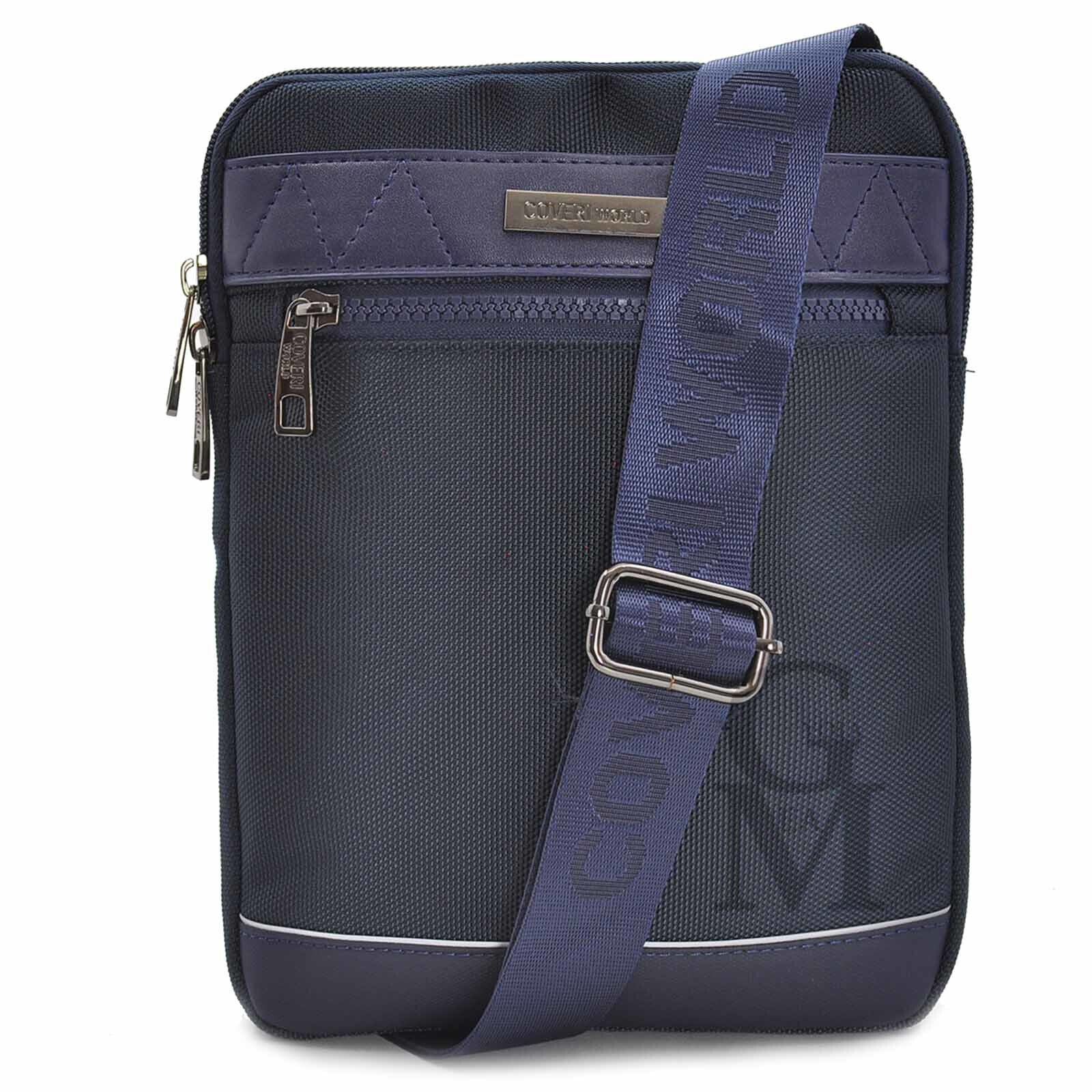 Borsello sottile borsellino elegante impermeabile sottile blu nylon sportivo - immagine 9