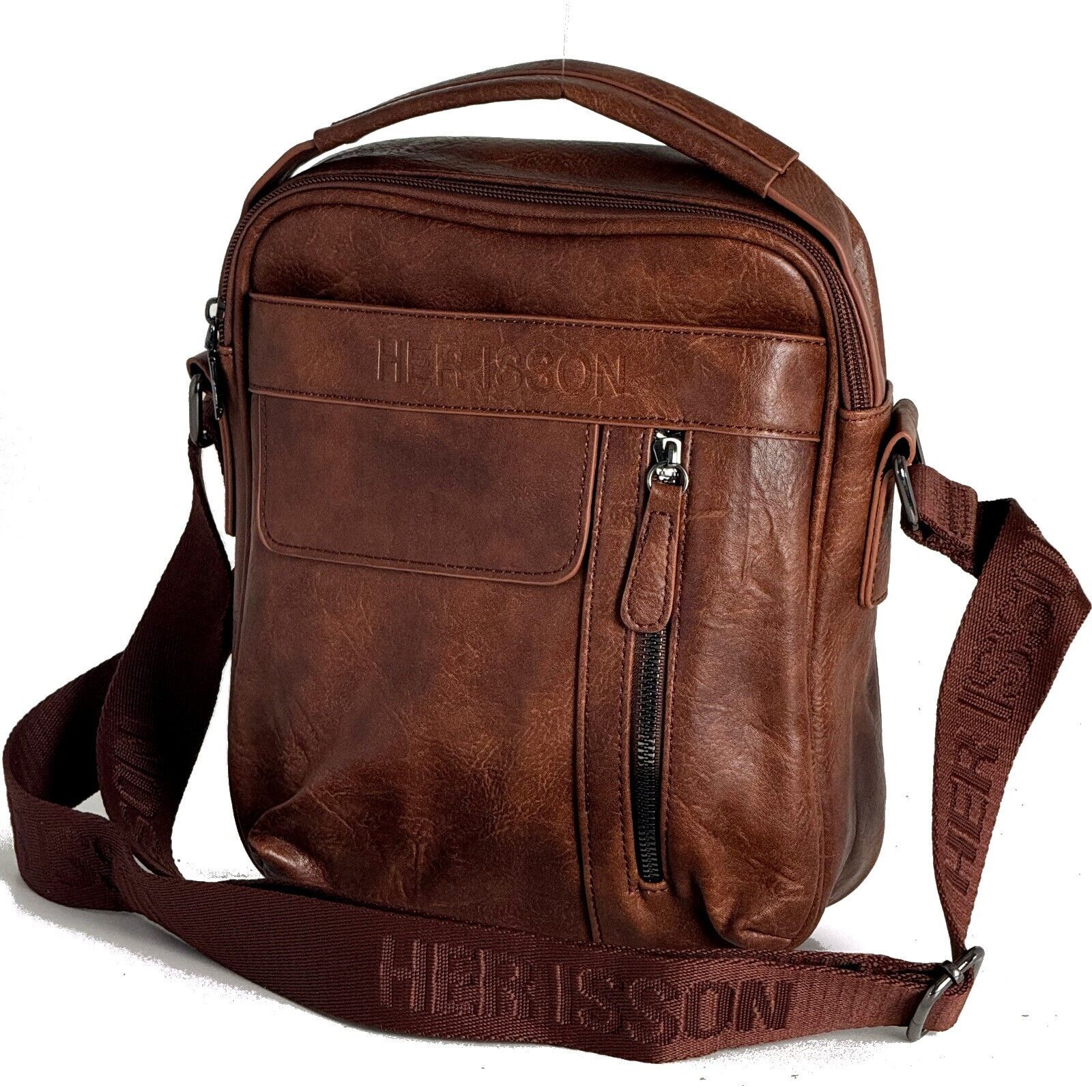 Borsello nuovo originale HERRISSON vintage capiente nuovo borsellino grande moda - immagine 3