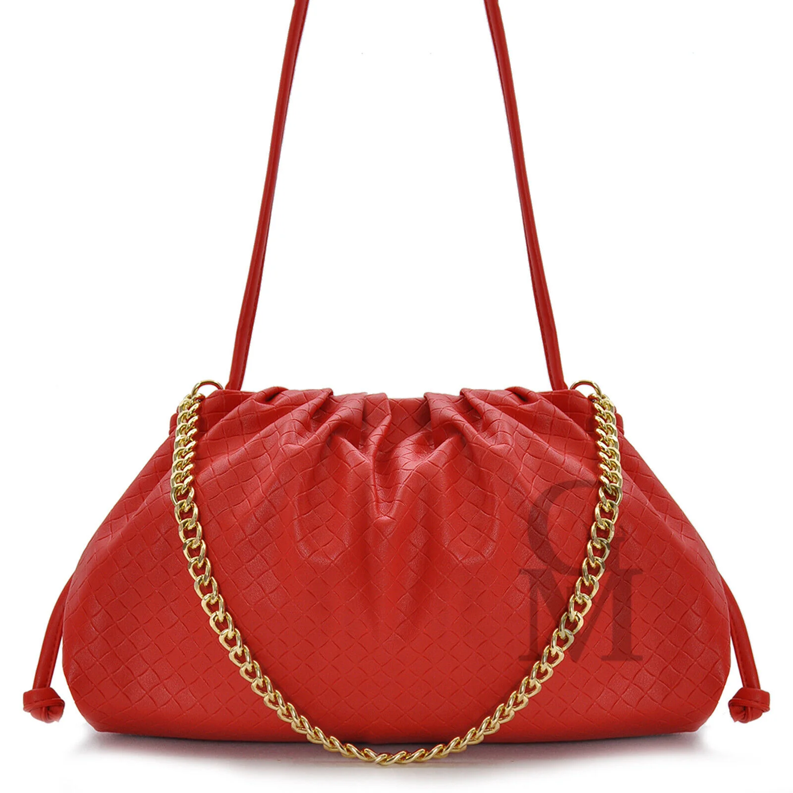 GM borsa nuvola pouch piccola donna elegante casual tracolla catena pelle zip - immagine 7
