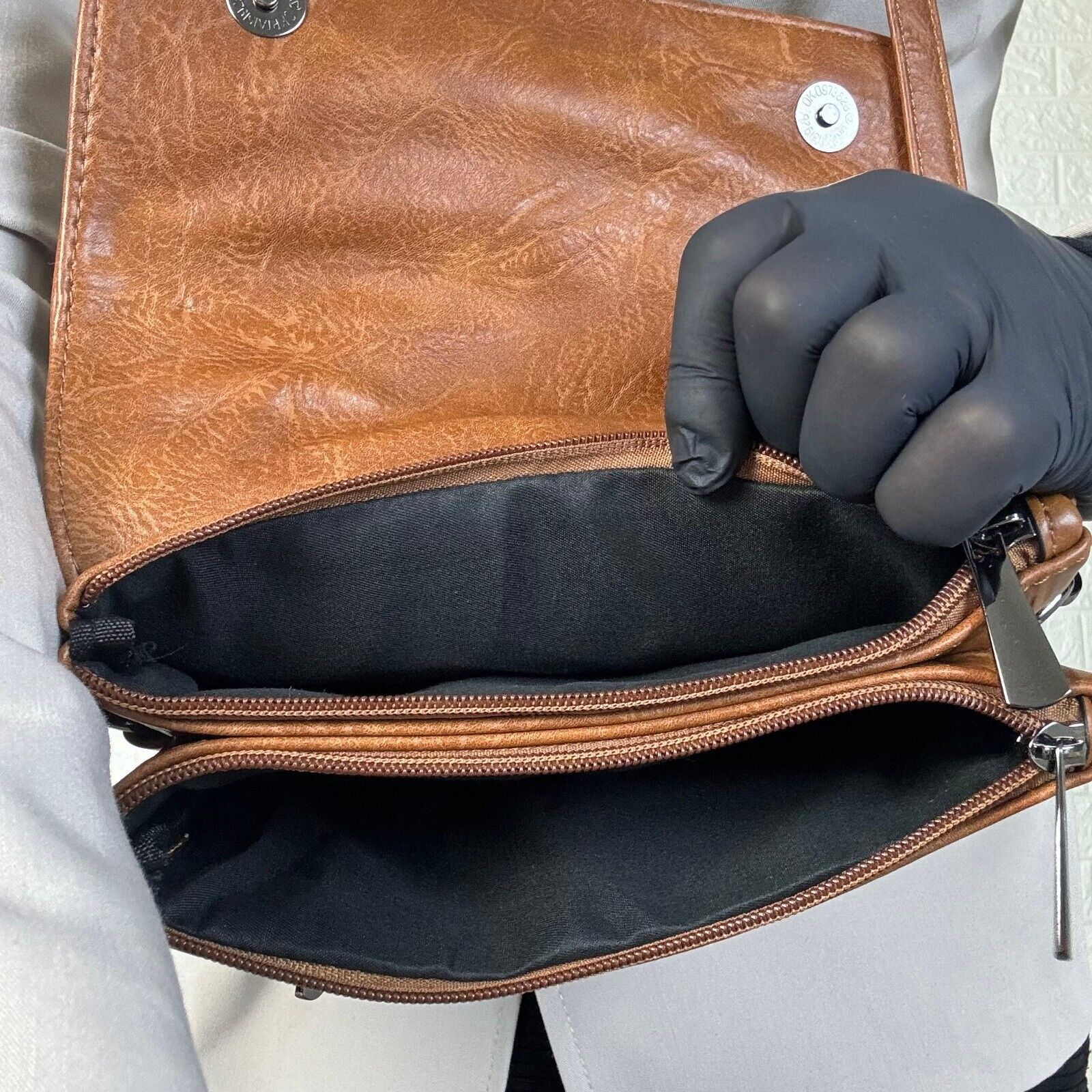Borsello originale GYOIAMEA platta classico vintage capiente nuovo borsellino - immagine 9