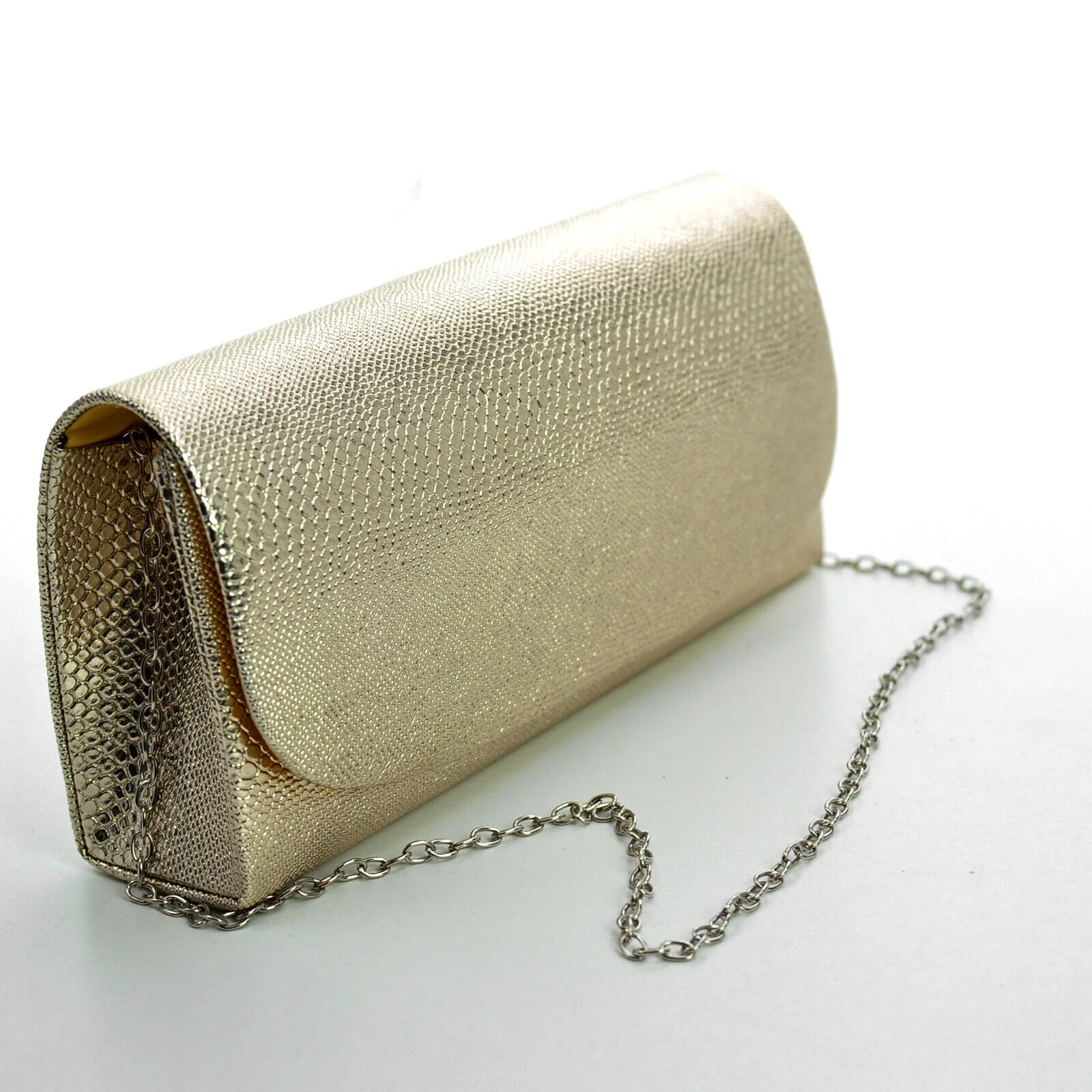Pochette matrimonio eventi elegante rigida pelle serpente coccodrillo squamata - immagine 3