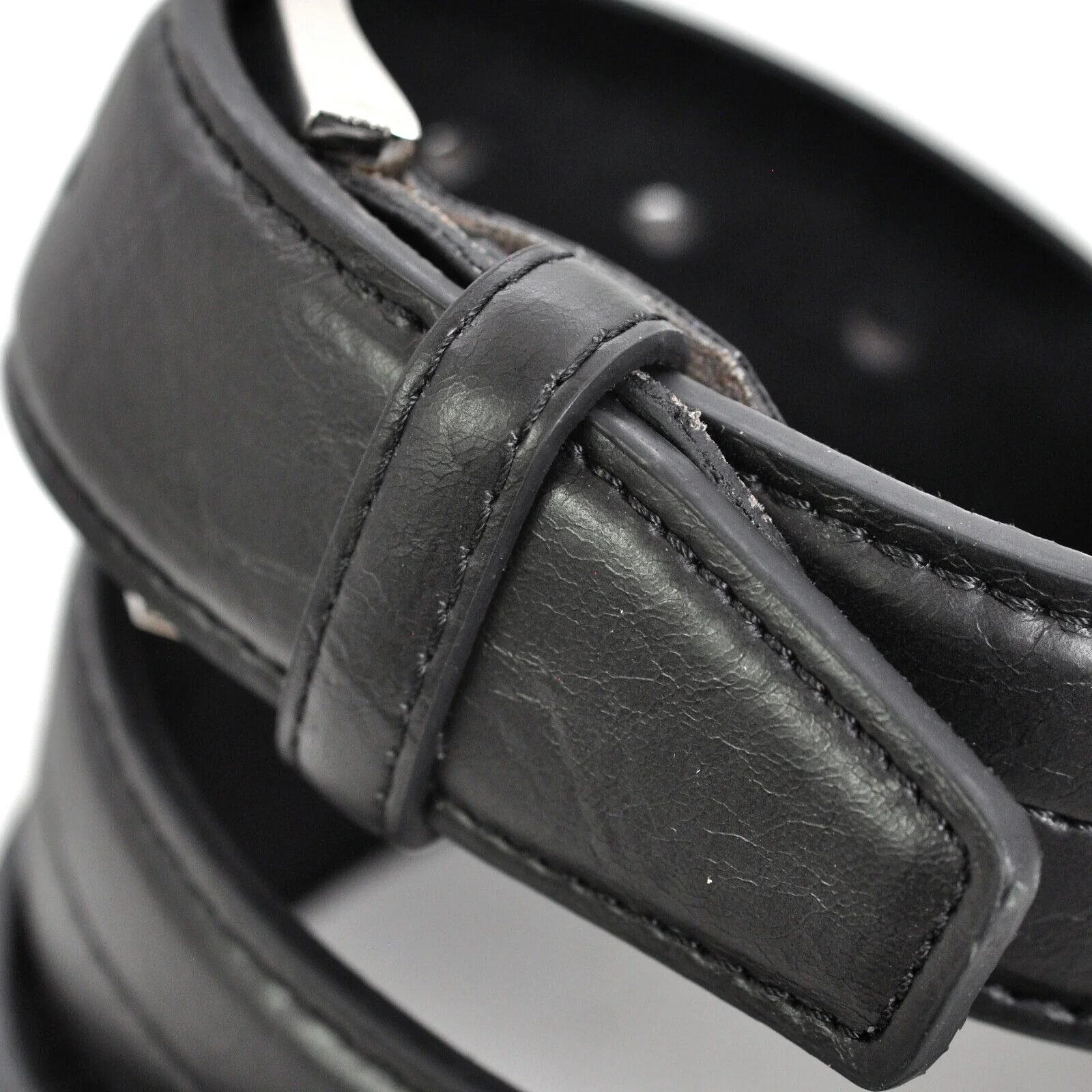 Cintura Uomo firmata originale GYOIAMEA 3,8 cm trapuntata foderata Pelle nera - immagine 7