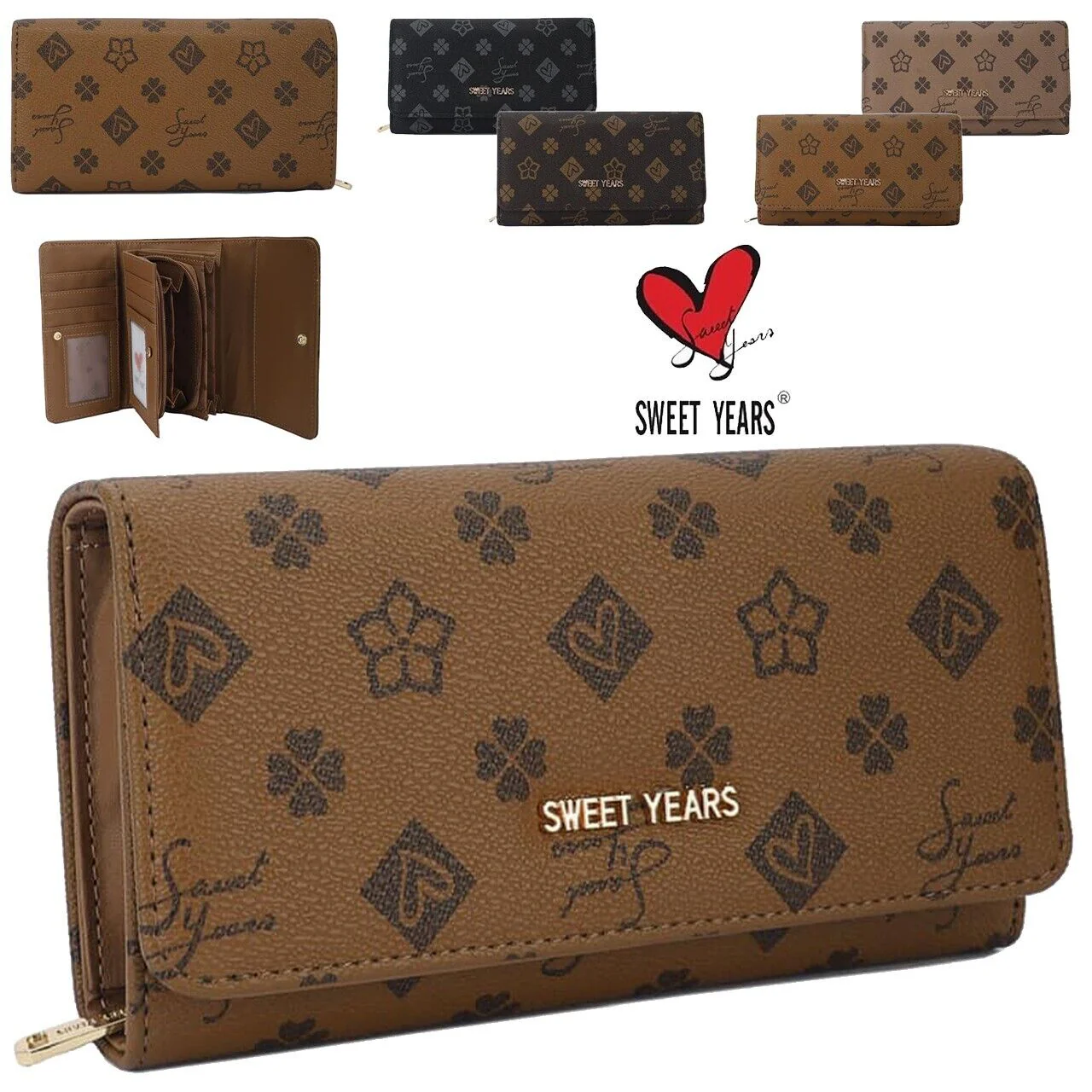 Portafoglio Donnna sweet years capiente trifold Portamonete carte credito - immagine 2