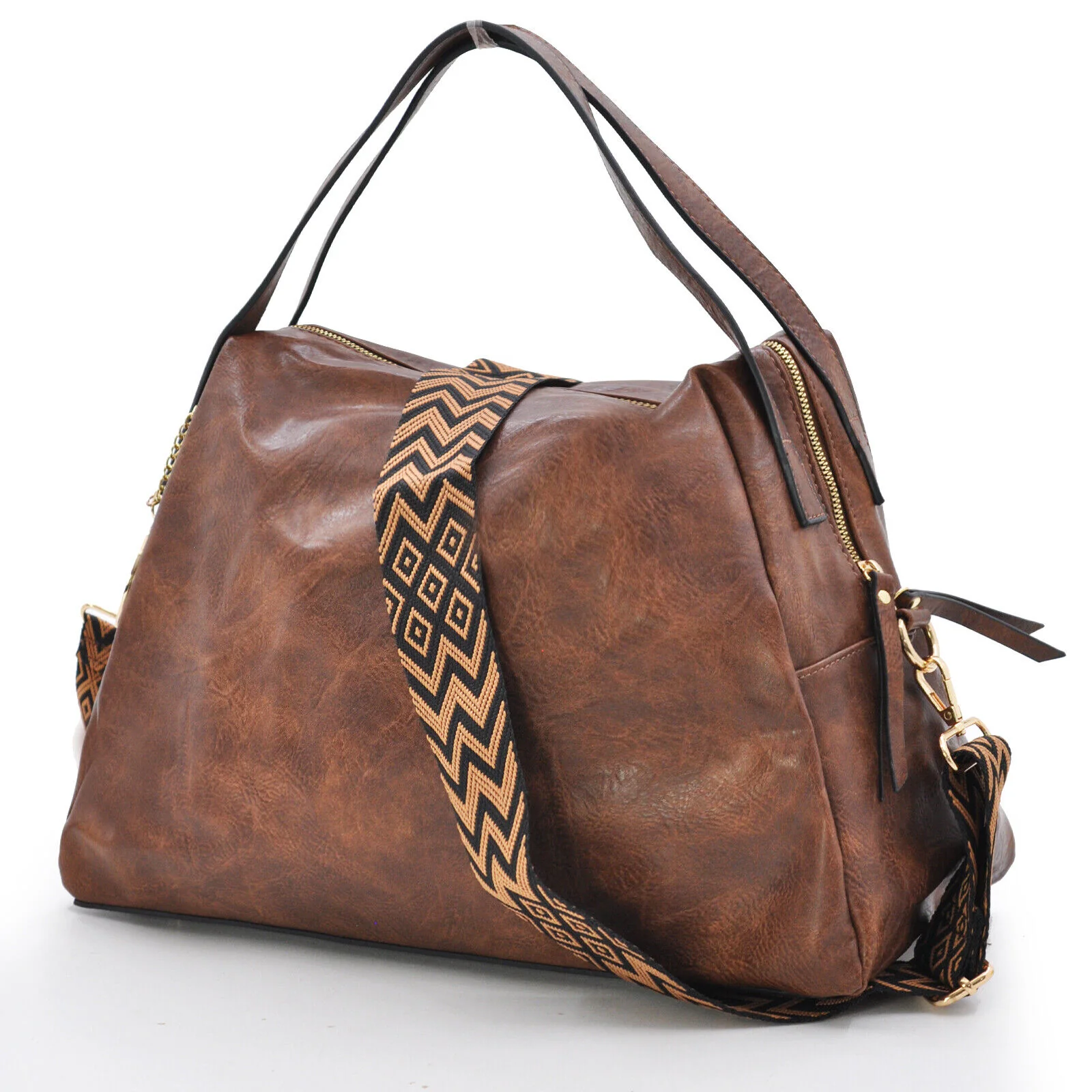 Borsa donna gyoiamea pellevegan baule venata bauletto capiente morbida ufficio nuovo - immagine 9