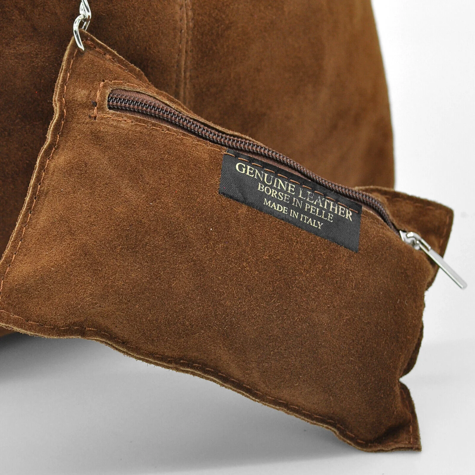 Gyoiamea italy VERA PELLE scamosciata hobo borsa sacco spalla donna monomanico - immagine 4