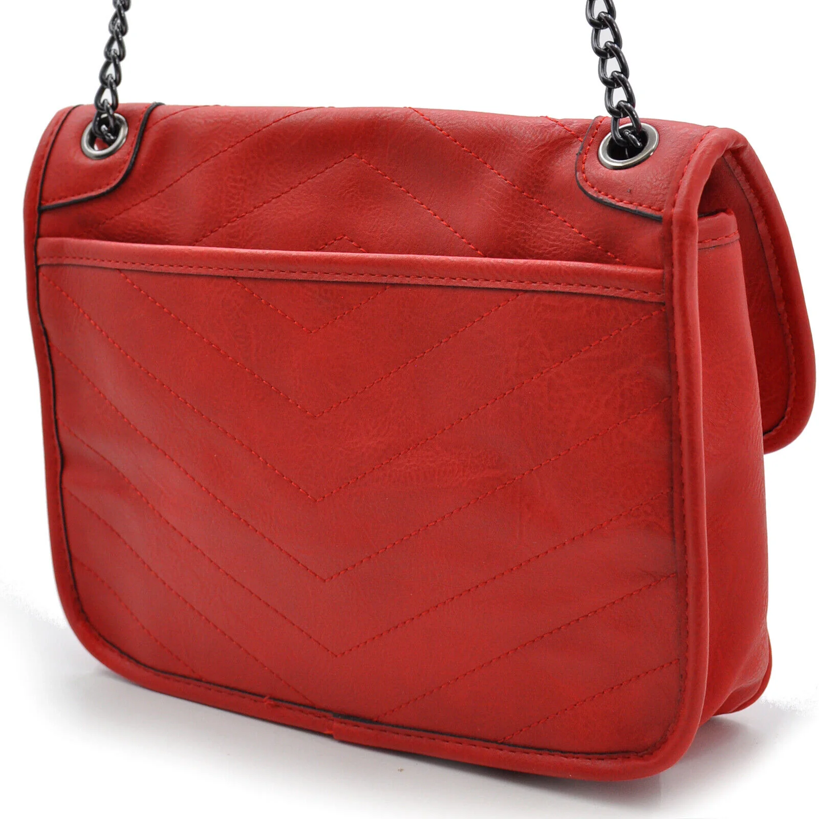 Borsa MELA borsetta pelle donna tracolla a catena trapuntata grande capiente new - immagine 4