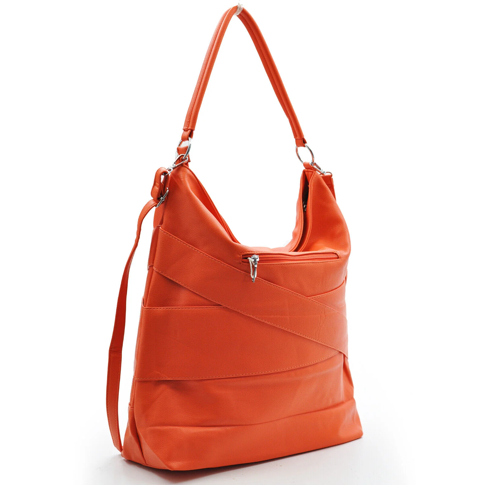 Borsa GM donna pelle mono manico intrecciata hobo capiente sacco grande spalla - immagine 5