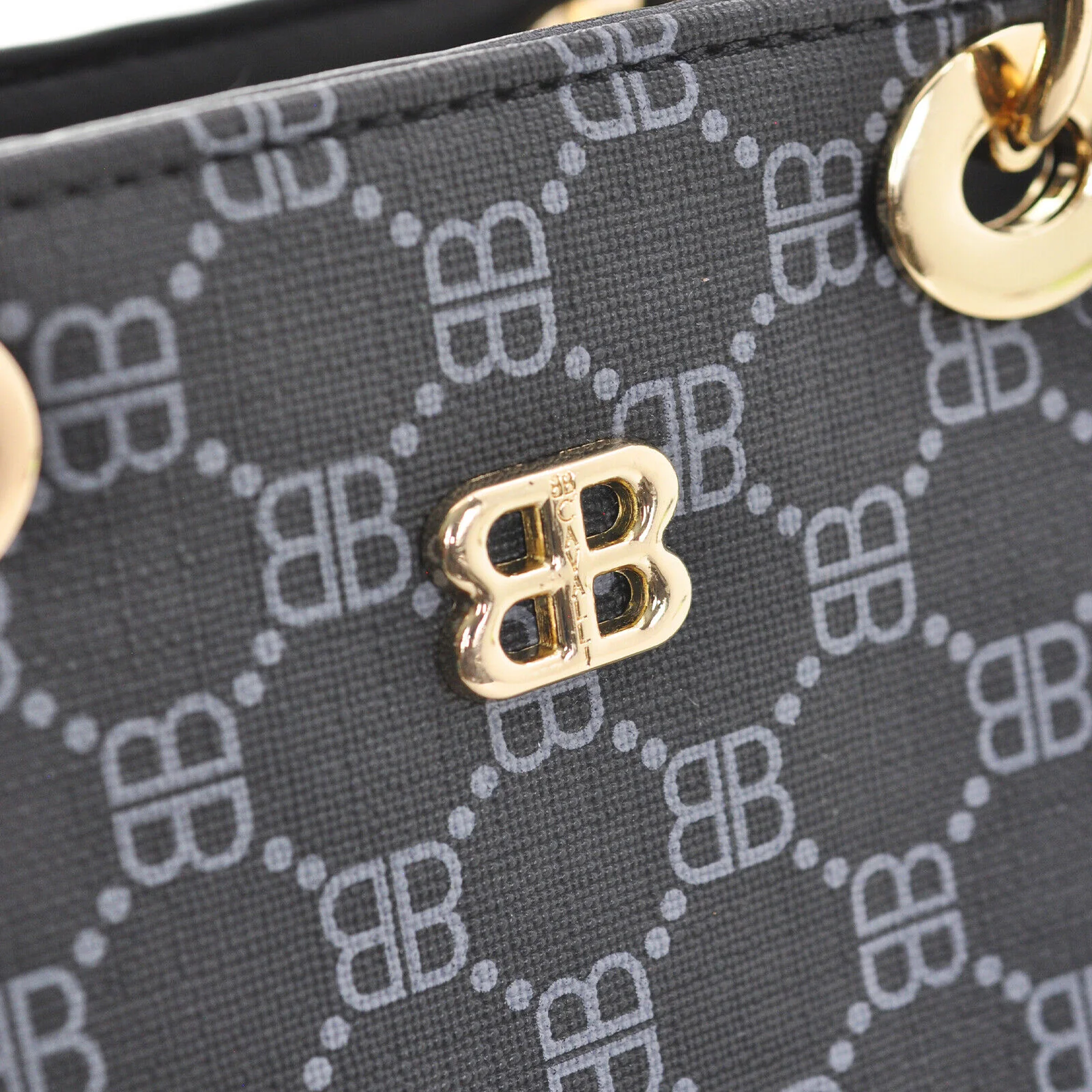 Borsa Firmata Briciole Bauletto borsetta nera Donna fantasia logo Zip Tracolla - immagine 8