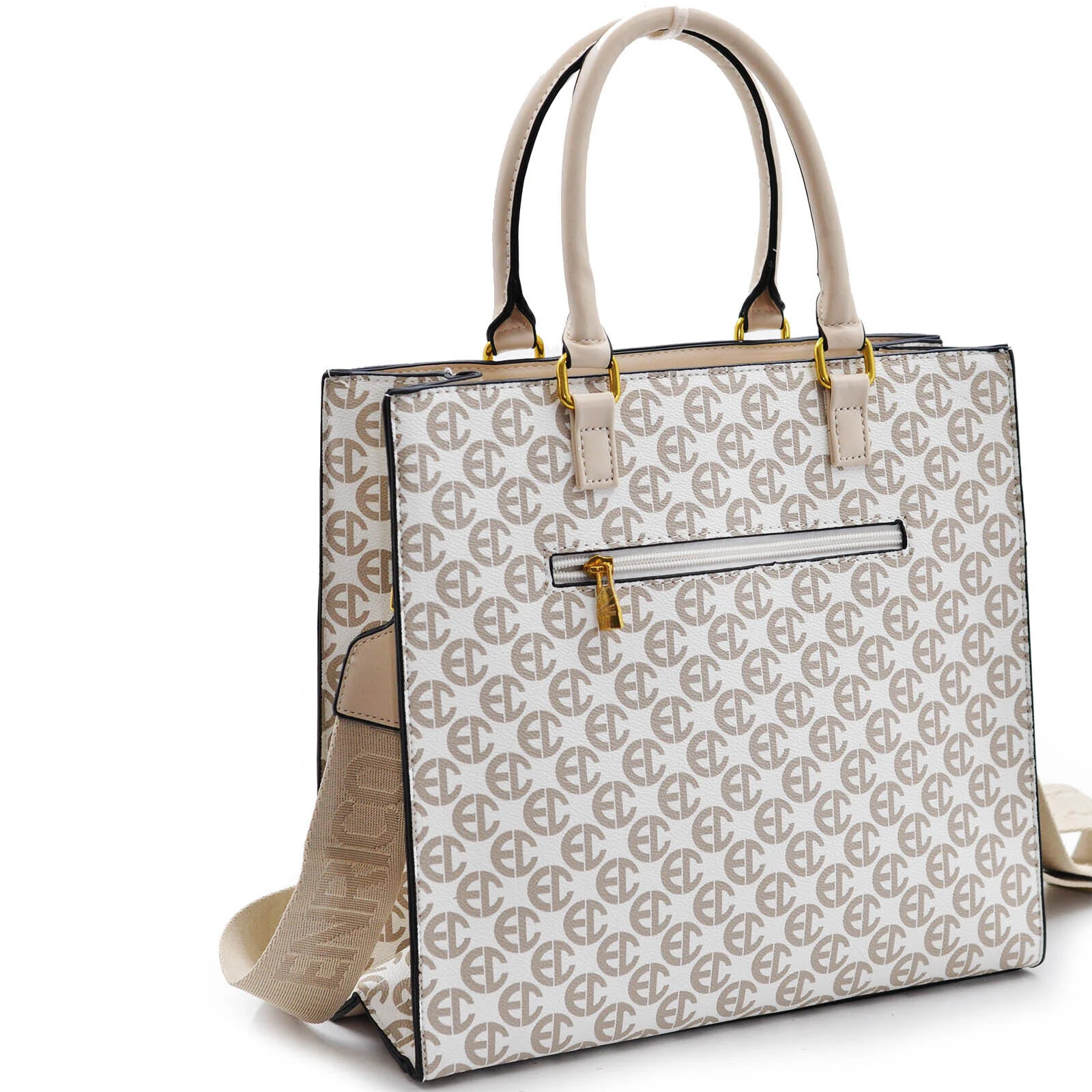 Borsa Coveri SPALLA SHOPPING moda firmata donna pelle fantasia logo nuova catena - immagine 4