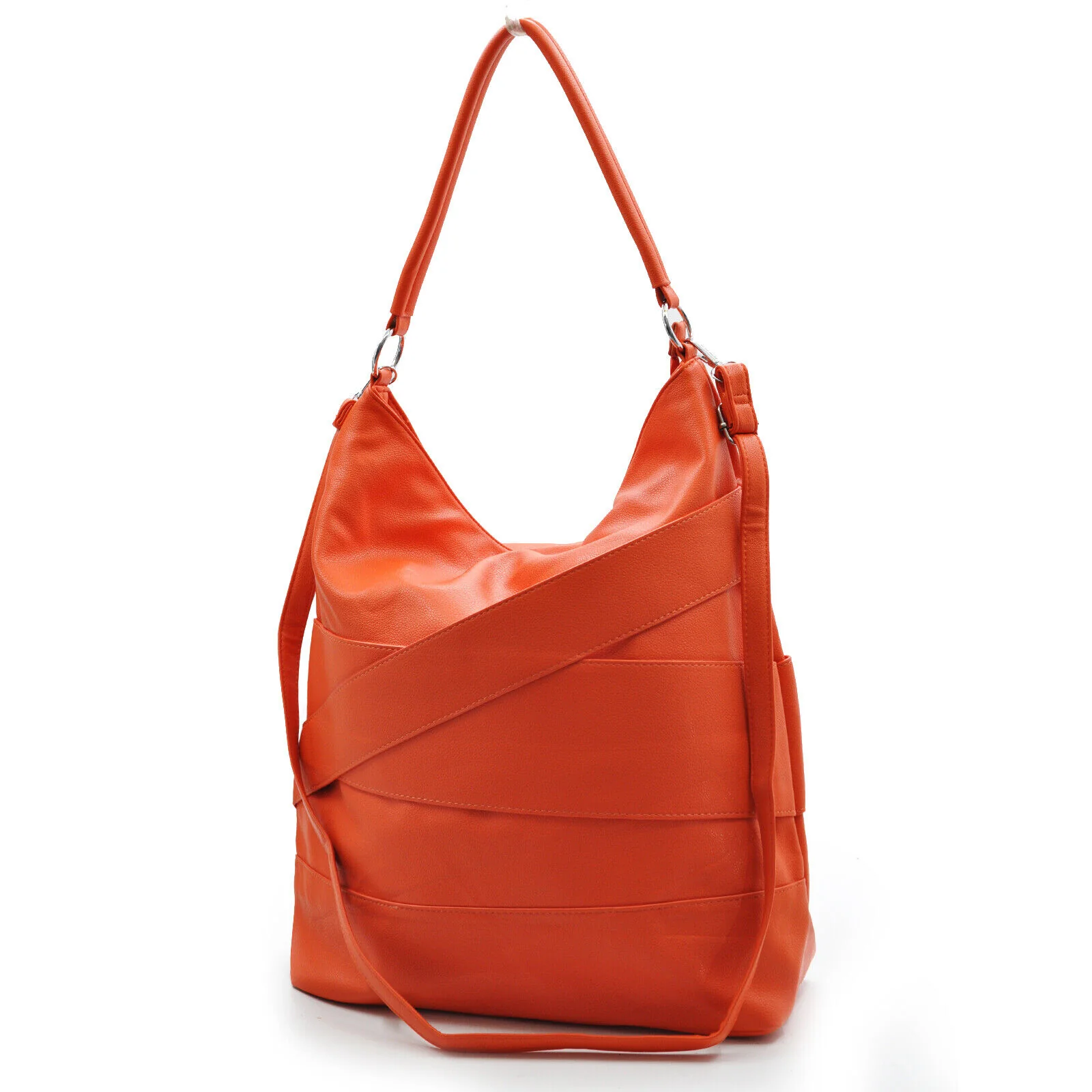 Borsa GM donna pelle mono manico intrecciata hobo capiente sacco grande spalla - immagine 7