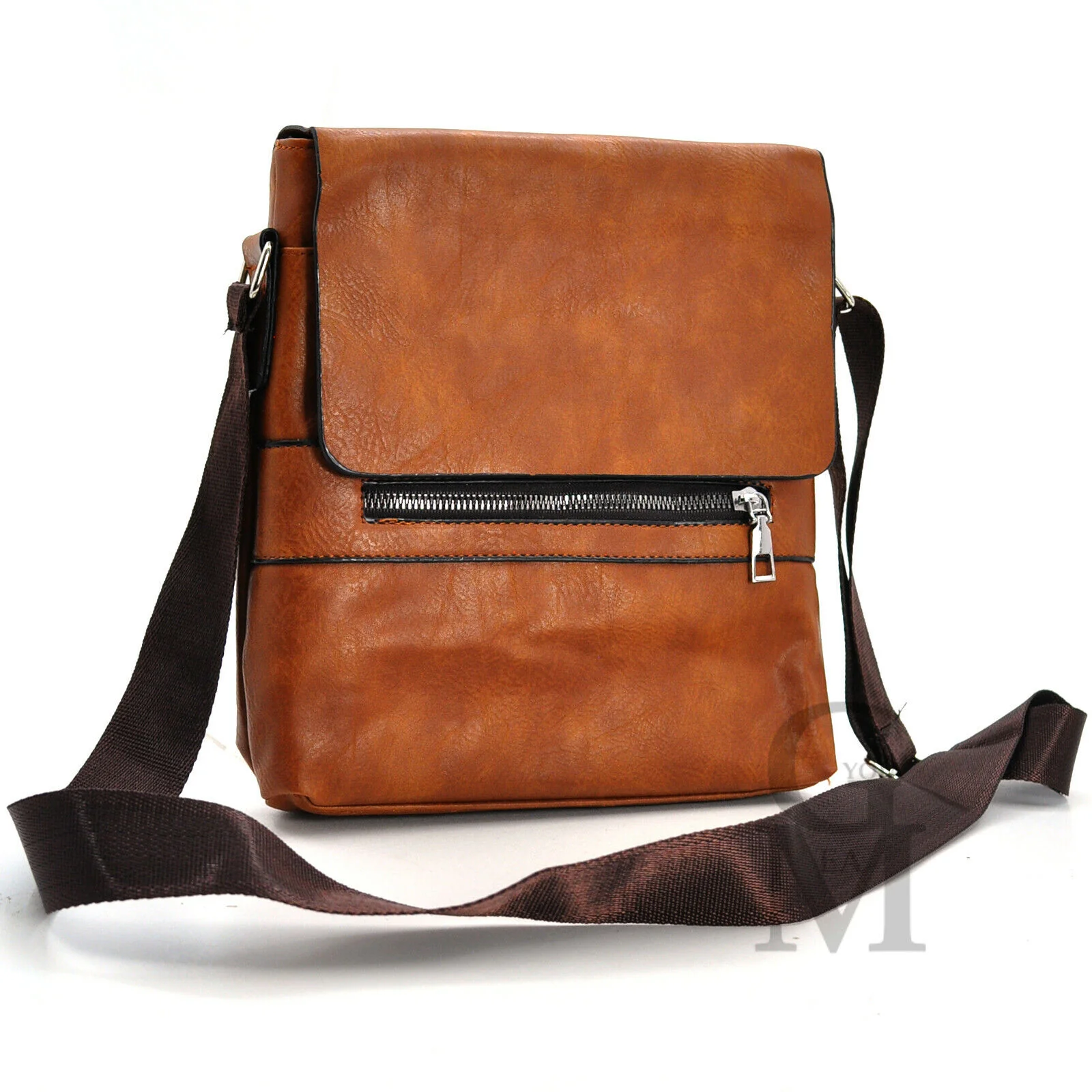 Gyoiamea borsello nuovo uomo elegante pelle tracolla spalla marrone grande ipad - immagine 7