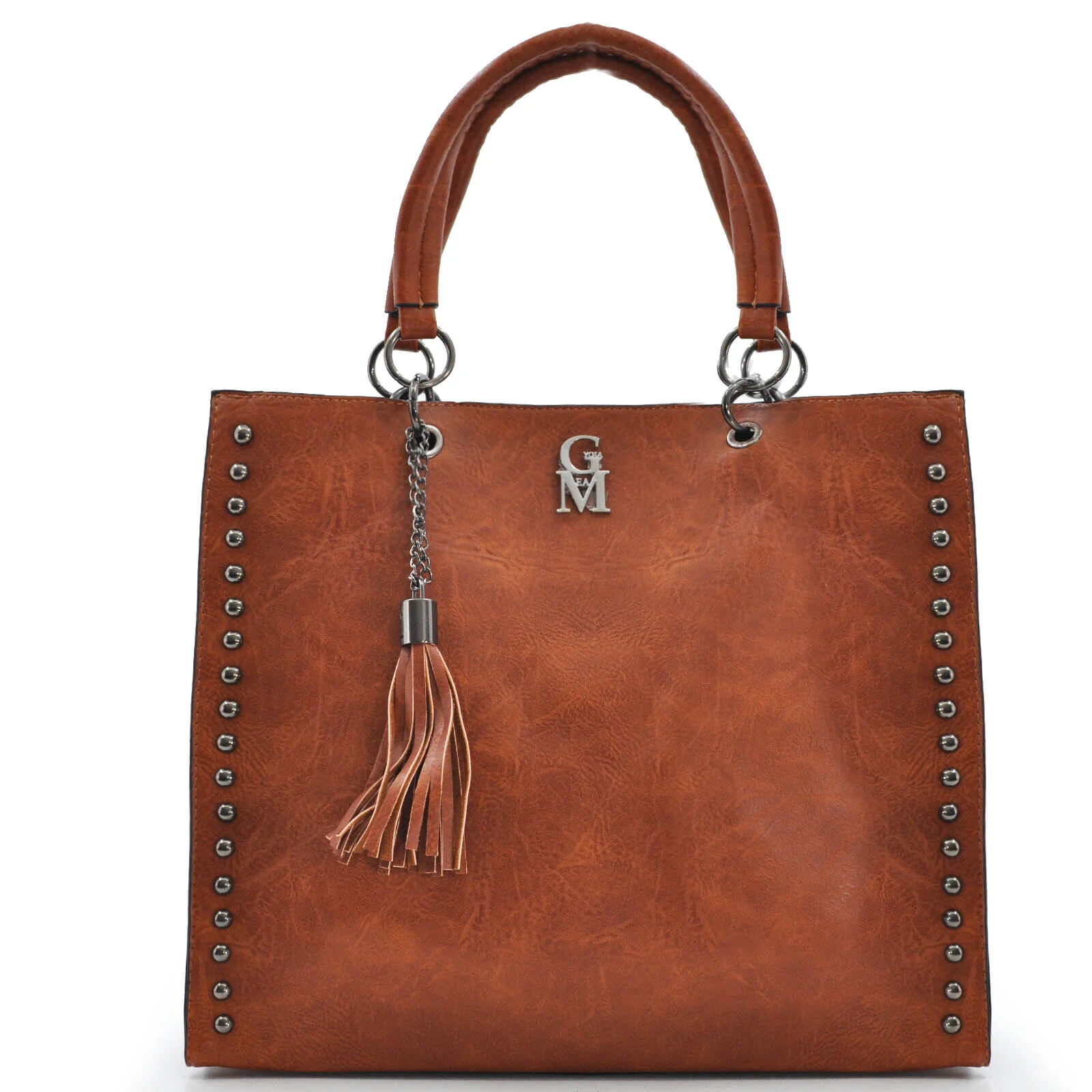 Gyoiamea borsa donna spalla borchie manici catena tracolla capiente borchiata - immagine 8