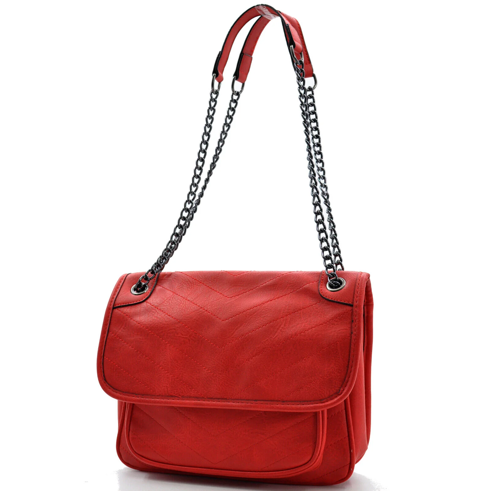 Borsa MELA borsetta pelle donna tracolla a catena trapuntata grande capiente new - immagine 7