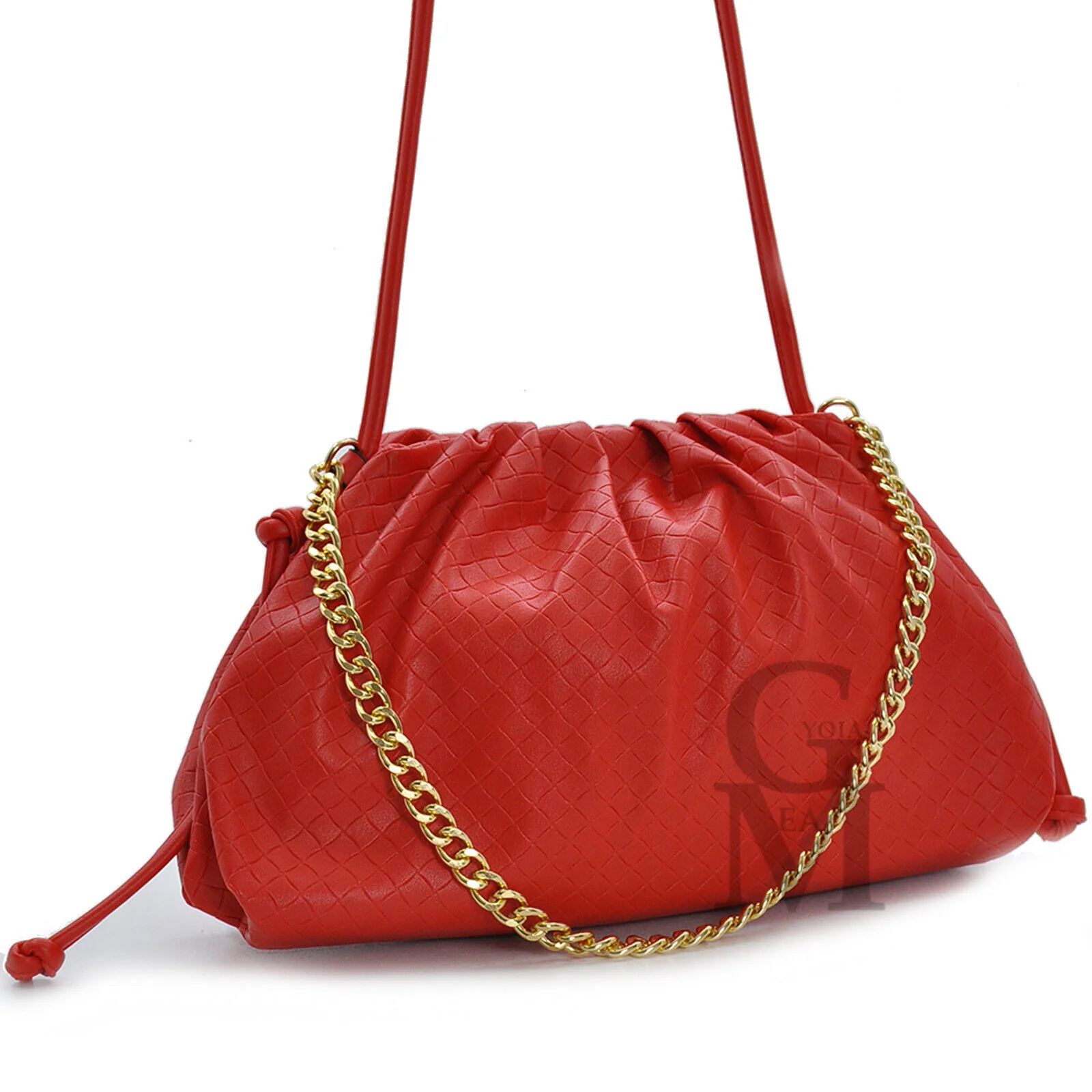GM borsa nuvola pouch piccola donna elegante casual tracolla catena pelle zip - immagine 9