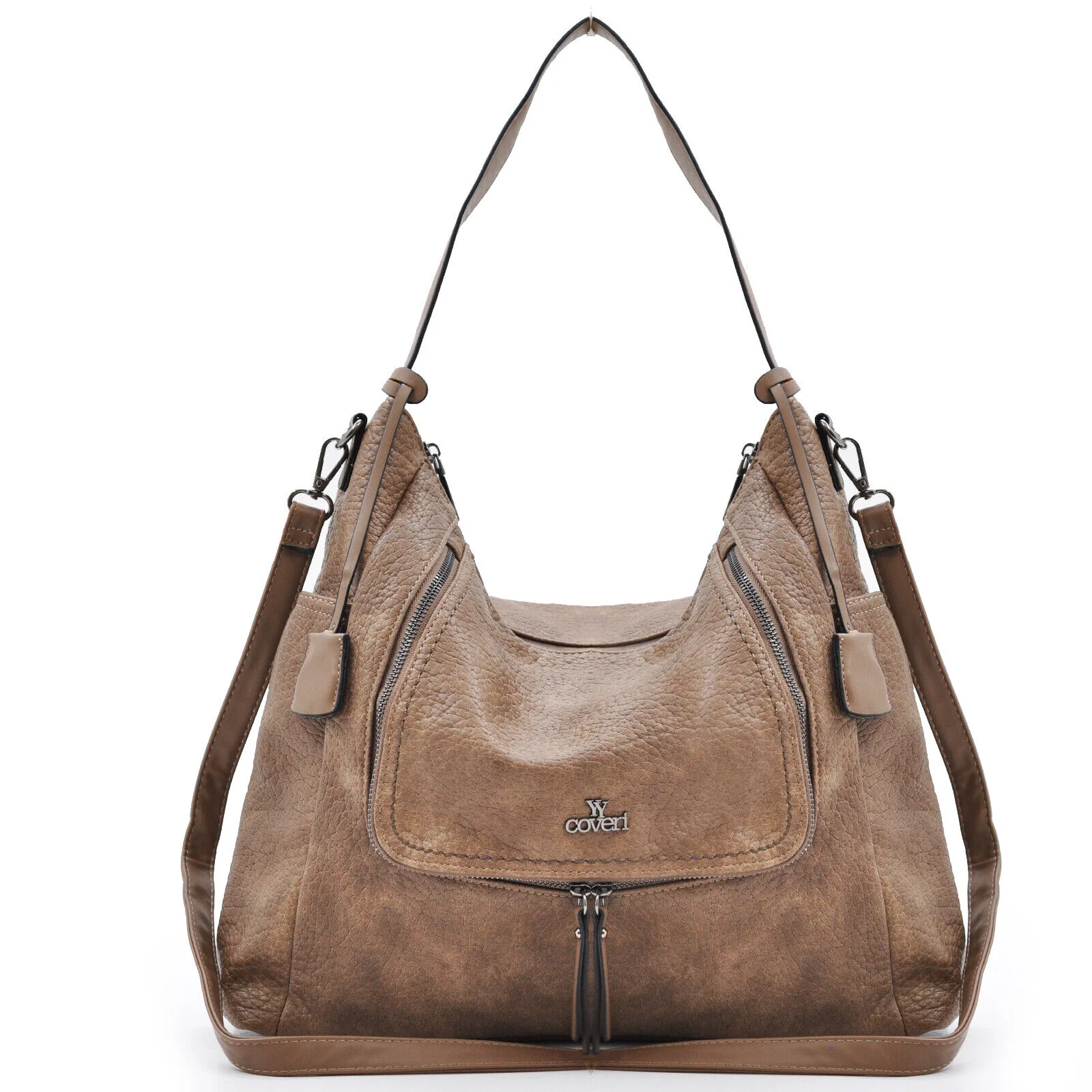 Borsa YY Coveri donna lucida mono manico hobo elegante sacco shopping zip grande - immagine 8