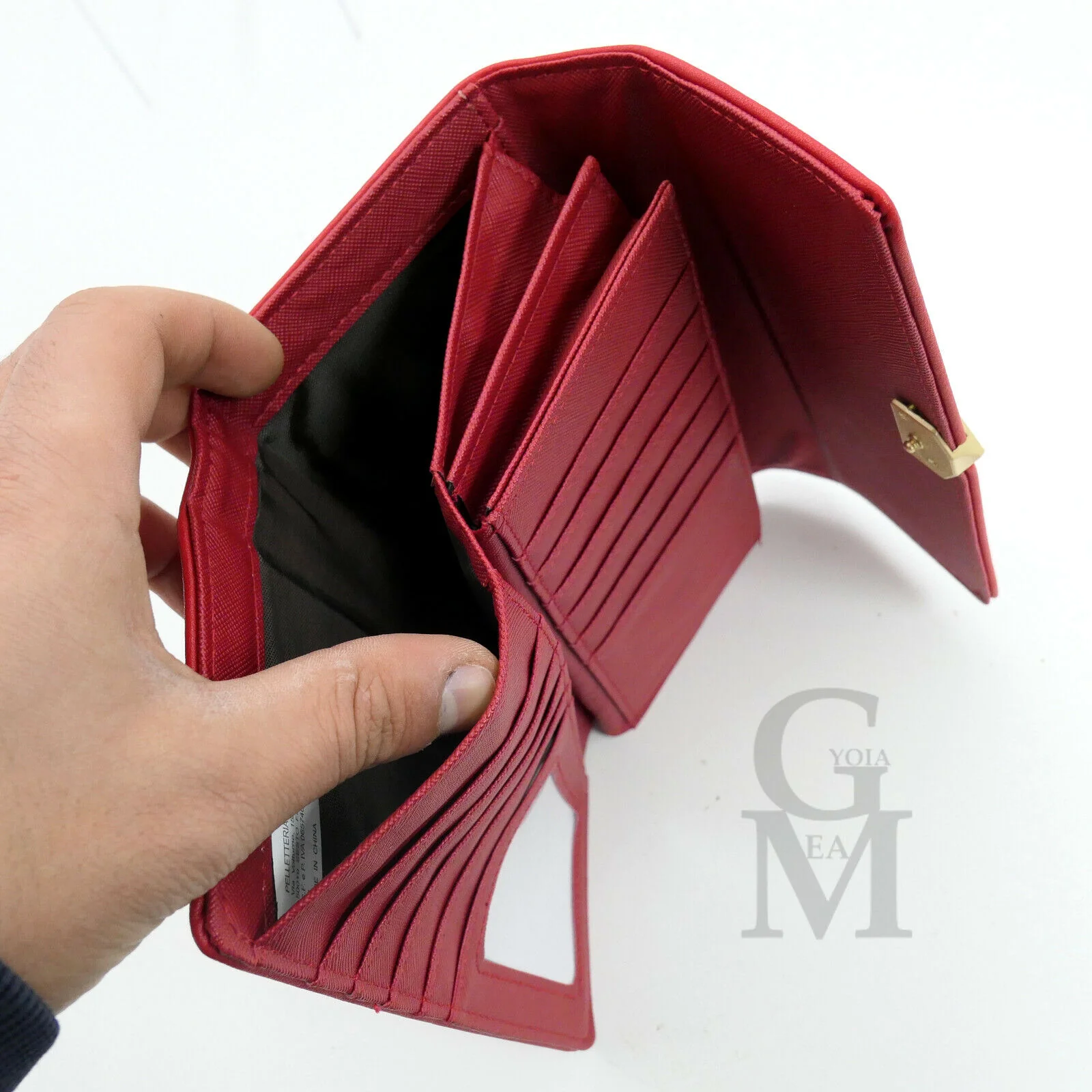 Portafoglio semplice moda GM donna pelle tasche libro portamonete carte credito - immagine 9