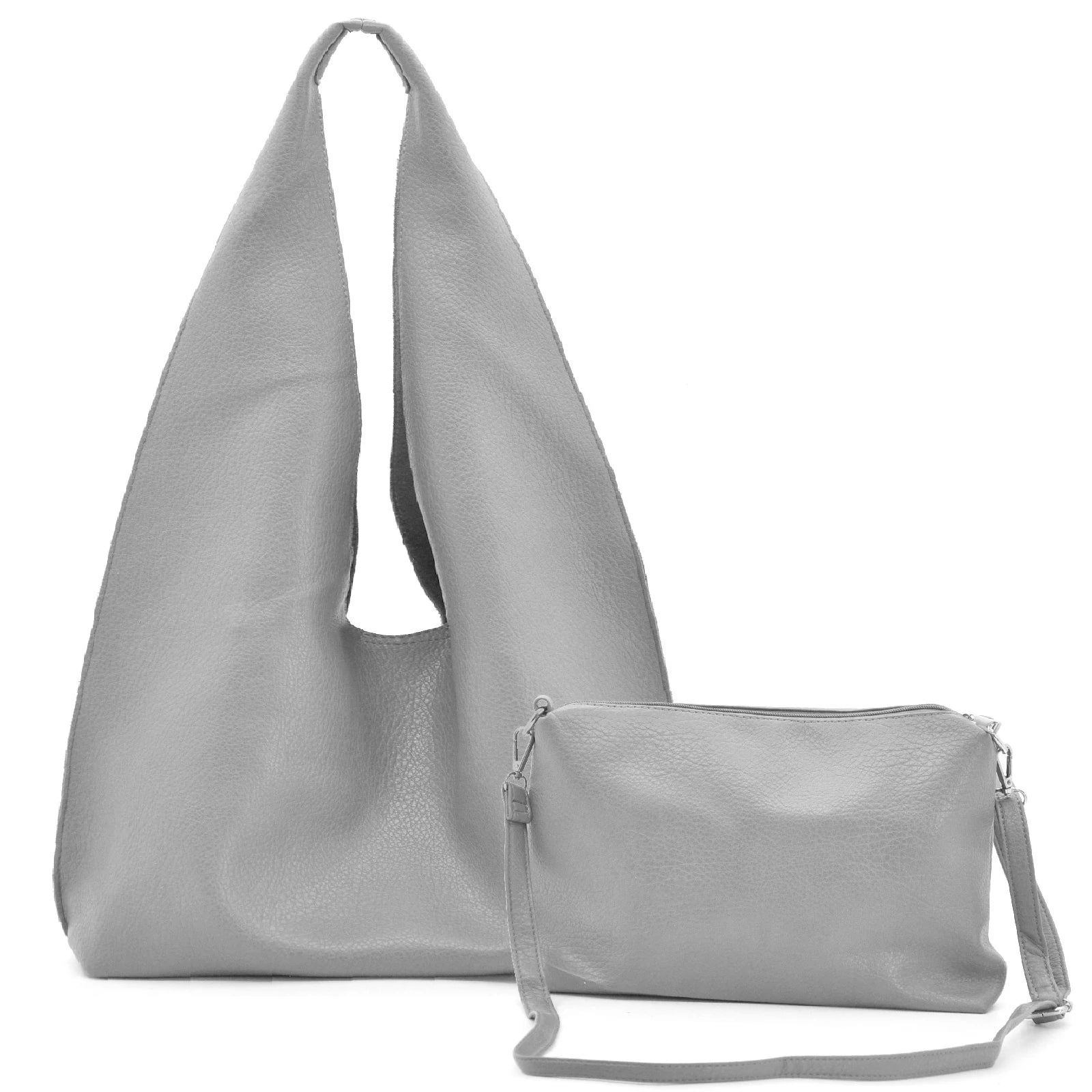 2in1 Borsa + borsetta omaggio GYOIAMEA firmata a sacco hobo secchio capiente a spalla tracolla grande - immagine 8