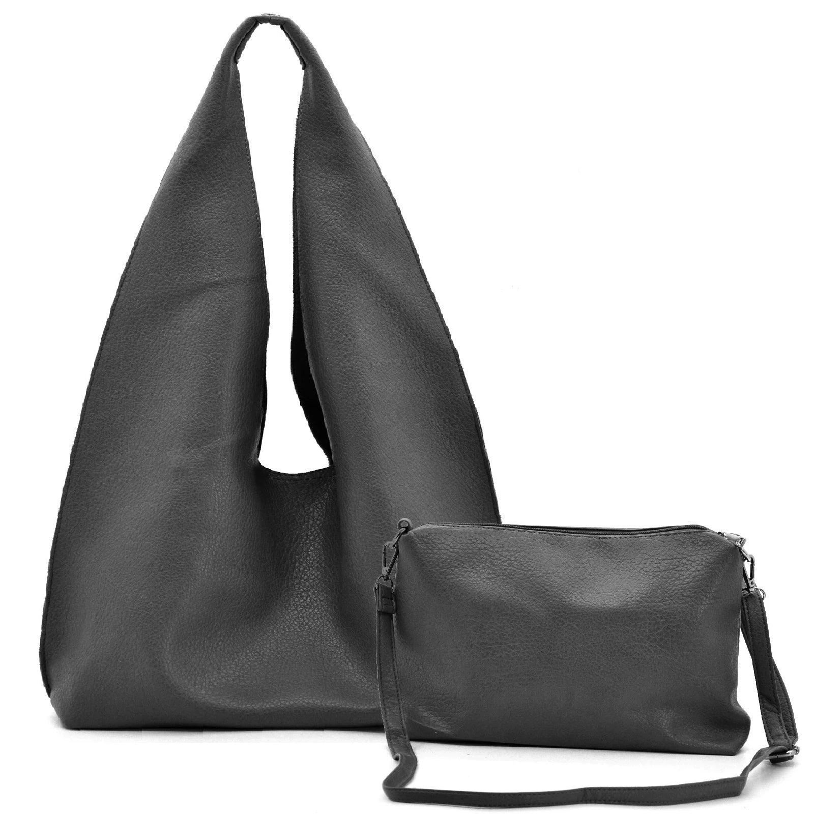 2in1 Borsa + borsetta omaggio GYOIAMEA firmata a sacco hobo secchio capiente a spalla tracolla grande - immagine 9