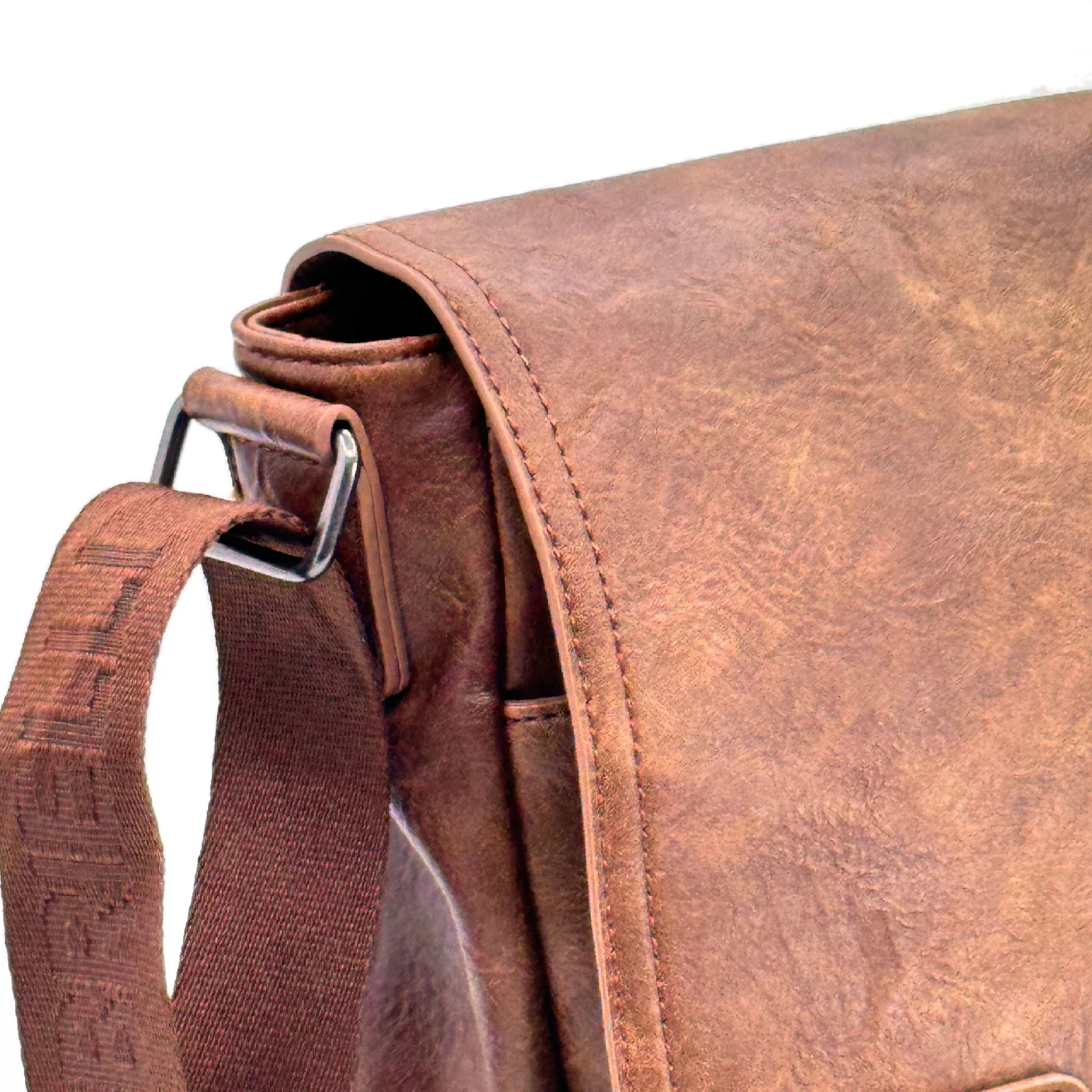 Nazareno Gabrielli - Borsa a tracolla multi tasche messenger postina capiente platta simil pelle grande - immagine 8