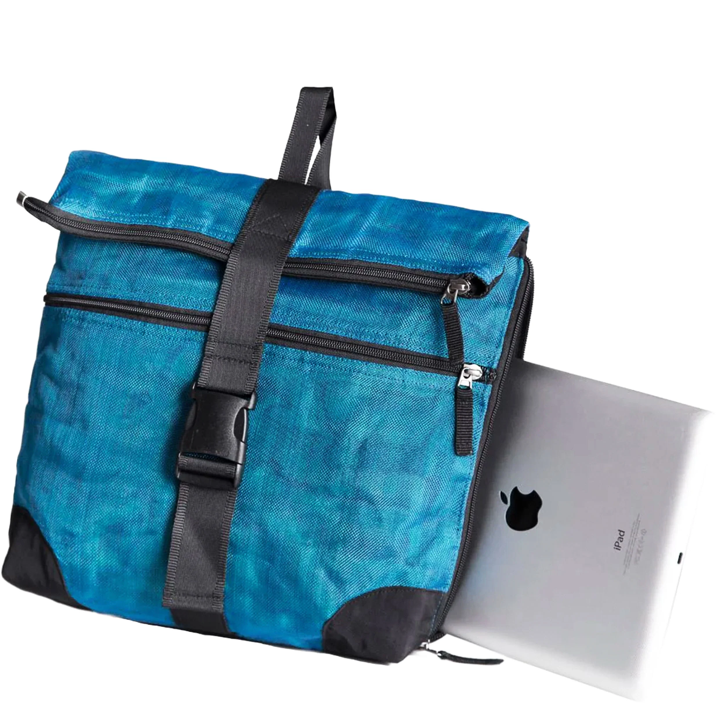 Zaino rete unisex con gomma, blu - immagine 8