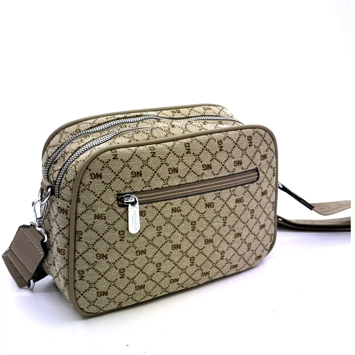 NAZARENO GABRIELLI - Borsa borsetta multitasche fantasia Monogram con Tracolla - immagine 6