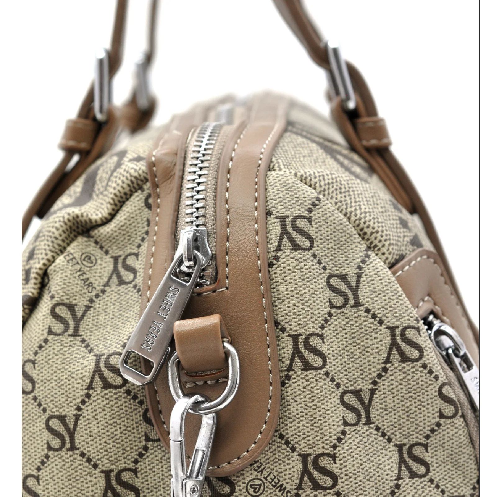 Borsa firmata Sweet Years in simil pelle pregiata bauletto con tracolla o spalla - immagine 7