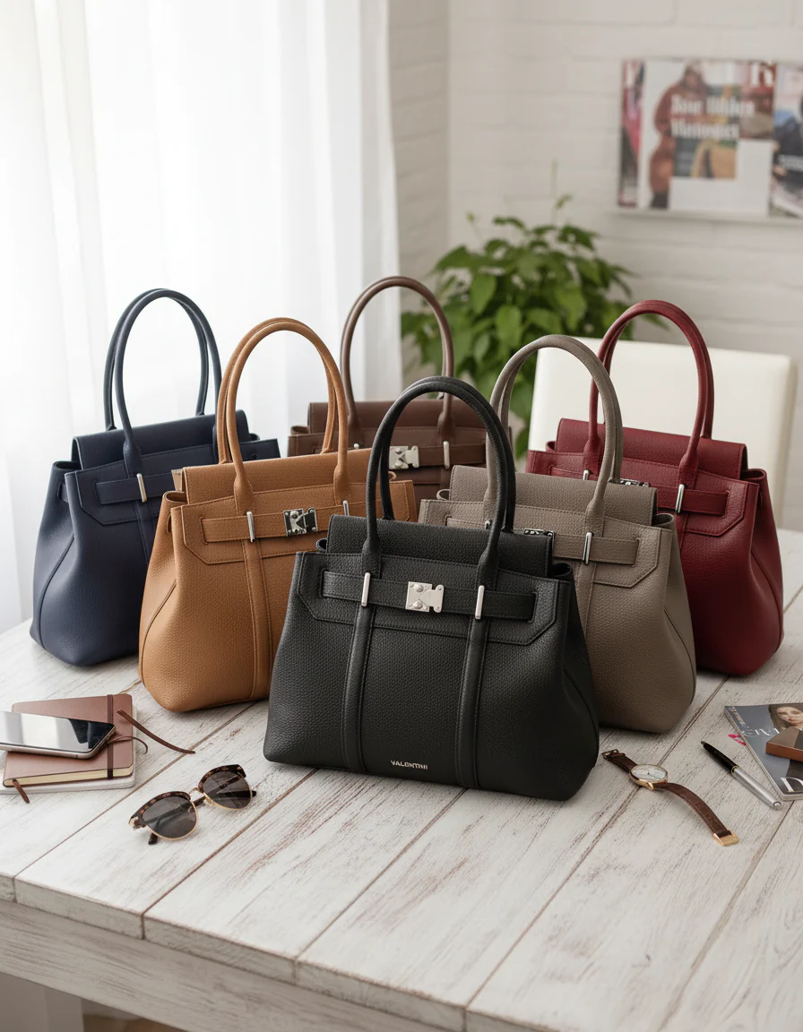 VALENTINI GINO - Borsa multitasche firmata giornaliera elegante con cinturino spalla e tracolla - immagine 8