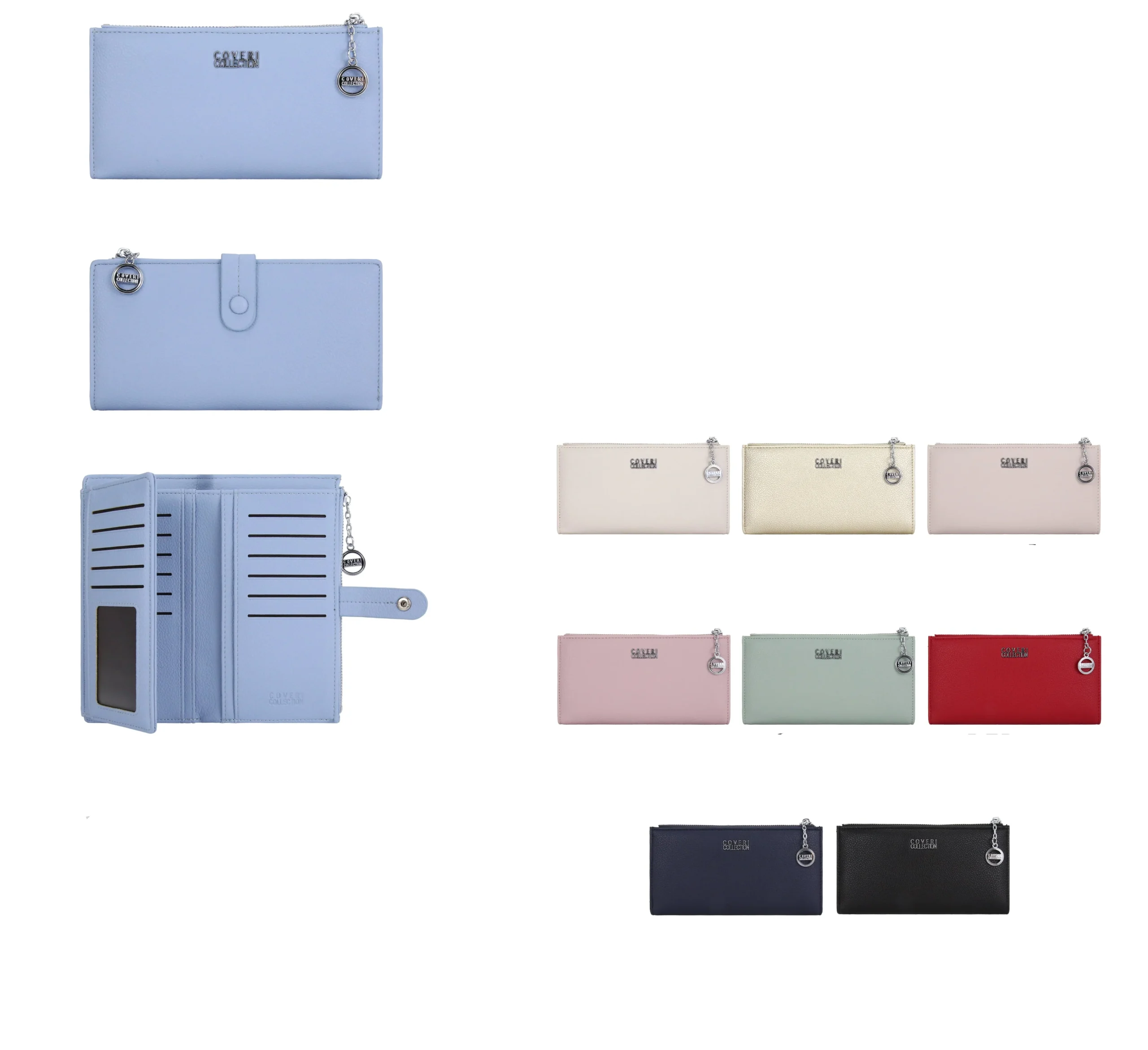 Coveri Collection Portafoglio Compatto con Zip CCW17-3 - 19x10 cm - immagine 2