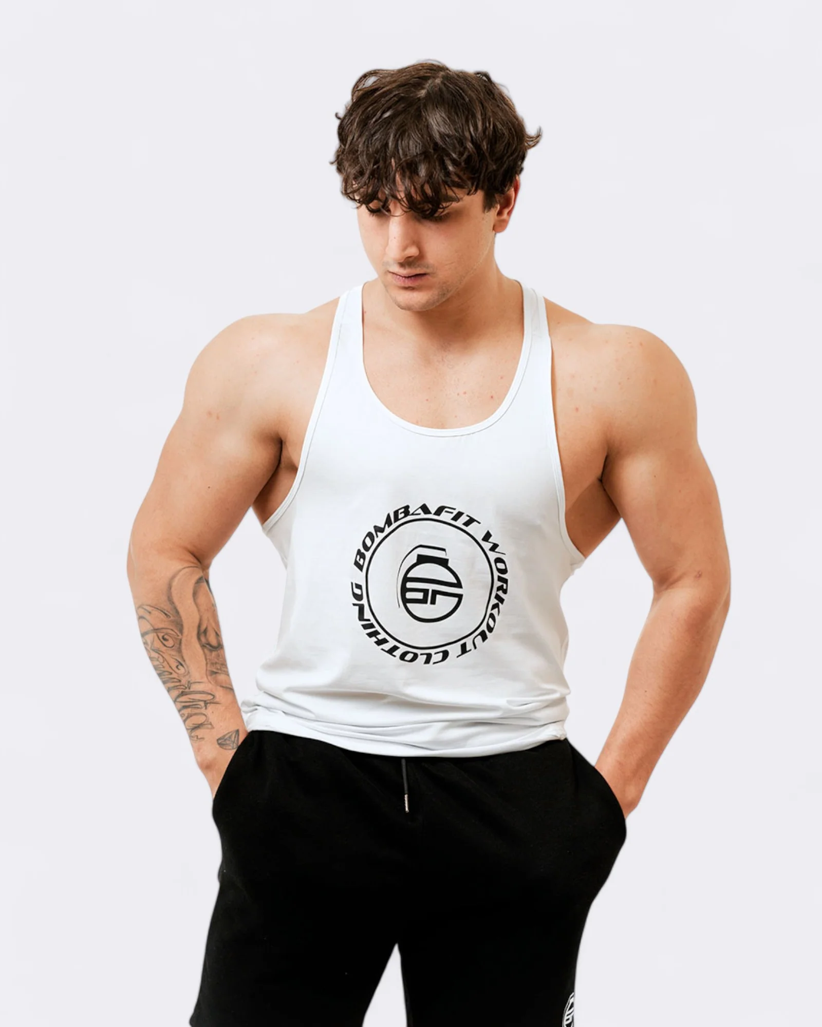 Canotta Rounded Uomo - Bianco - immagine 2