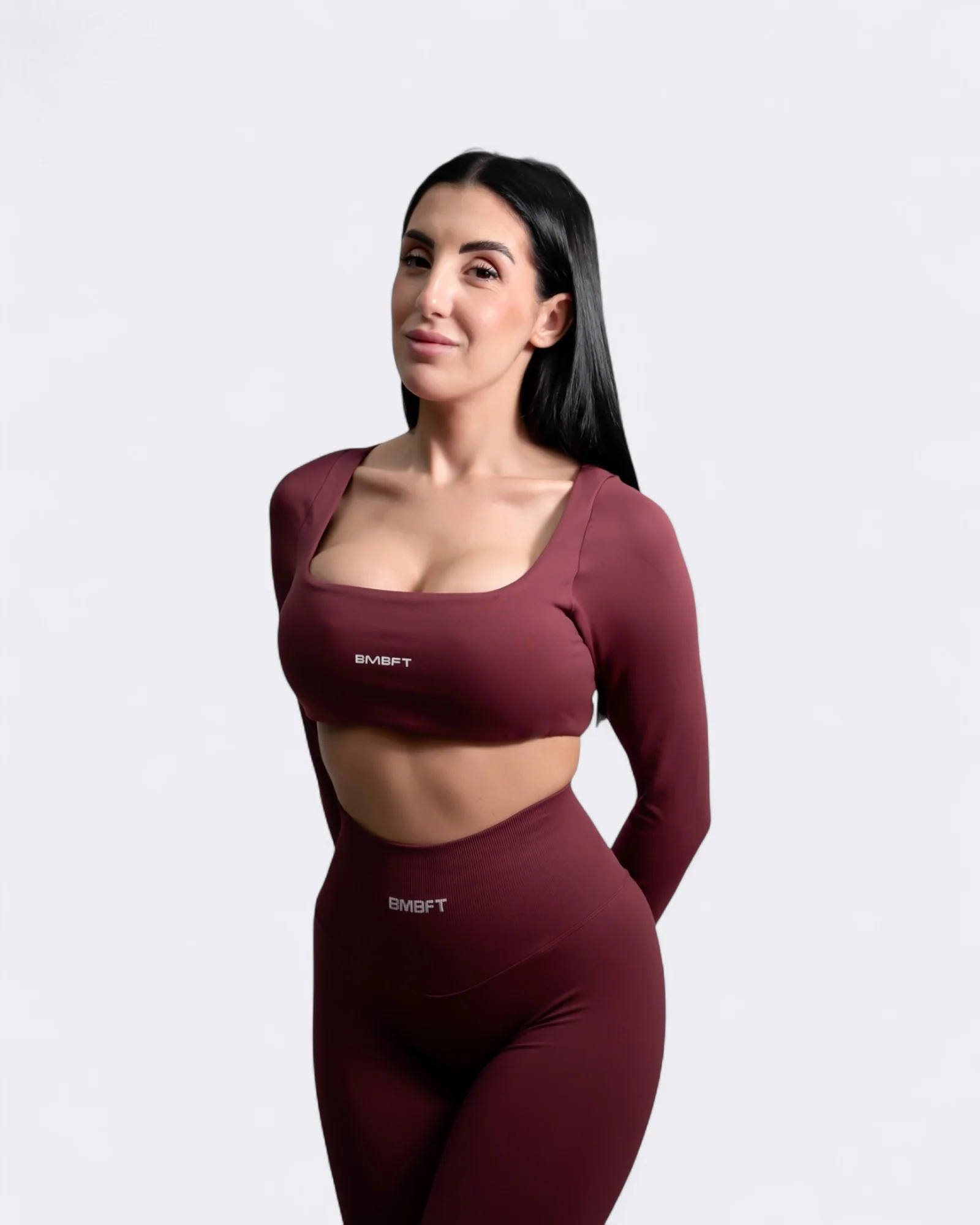 Elevate Long Sleeve - Bordeaux - immagine 2