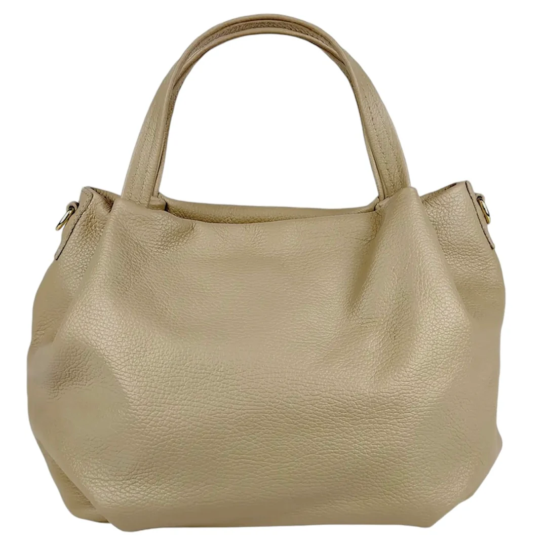 Modarno borsa a mano da donna, borsa a tracolla, borsa a spalla italiana in vera pelle dollaro 25x14x19 cm - immagine 8