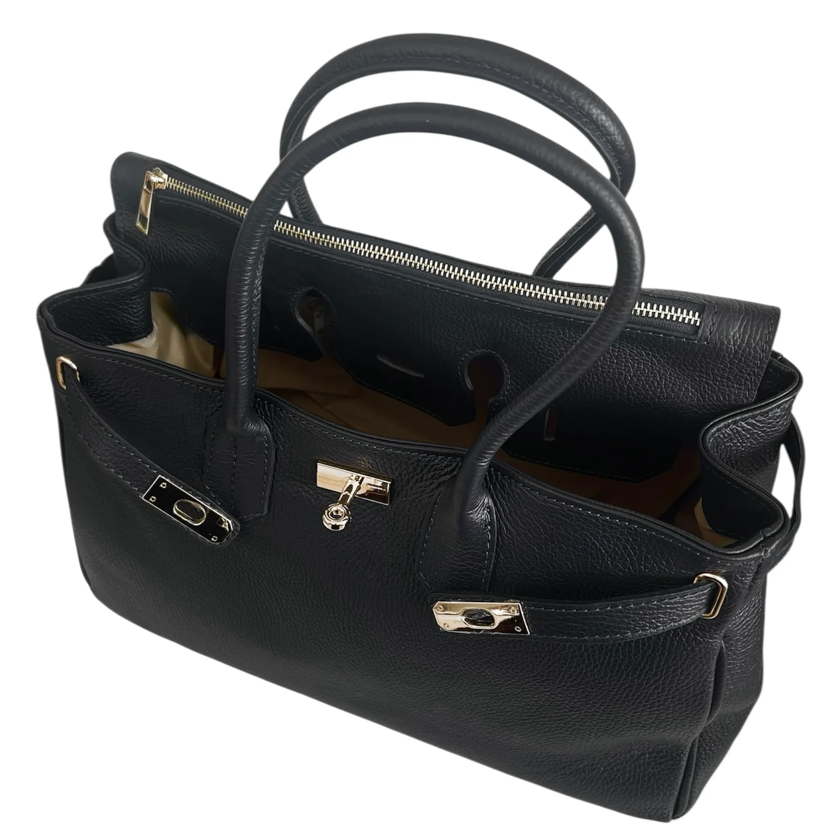 Modarno Borsa Birk a Mano in vera Pelle 40x17x28 cm - immagine 5