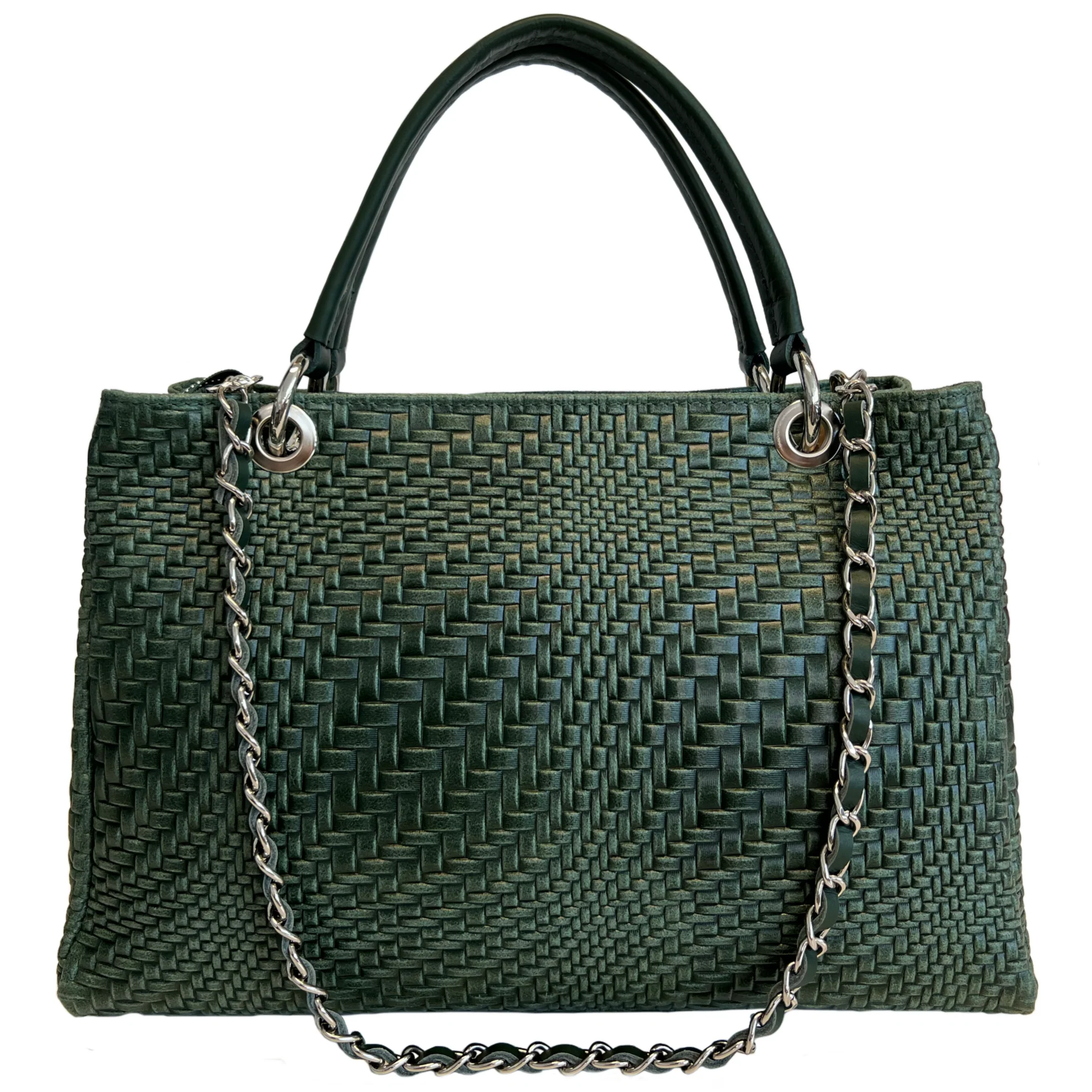 Modarno Borsa a mano da donna in vera pelle con tracolla 35x15x22 cm - immagine 2