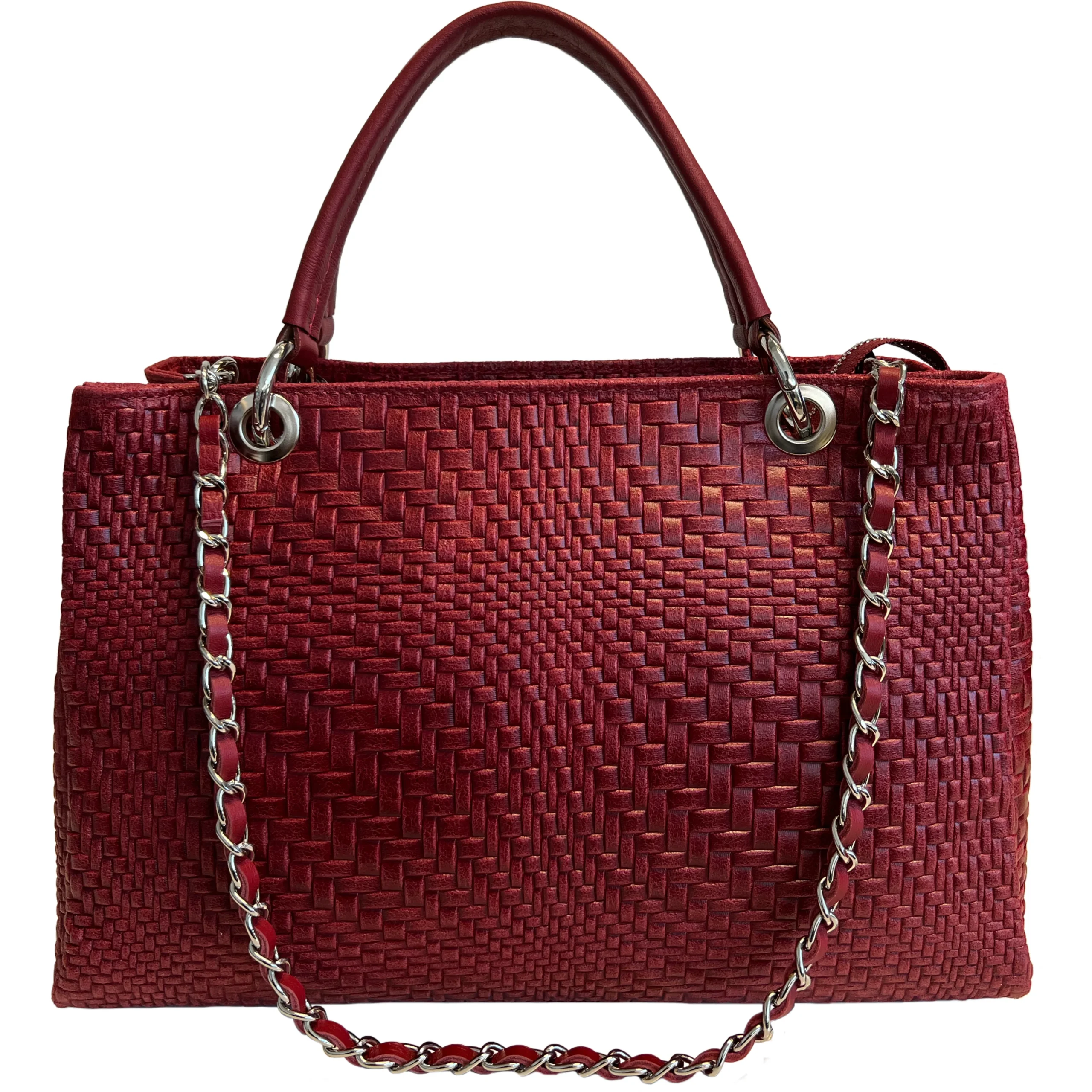Modarno Borsa a mano da donna in vera pelle con tracolla 35x15x22 cm - immagine 9
