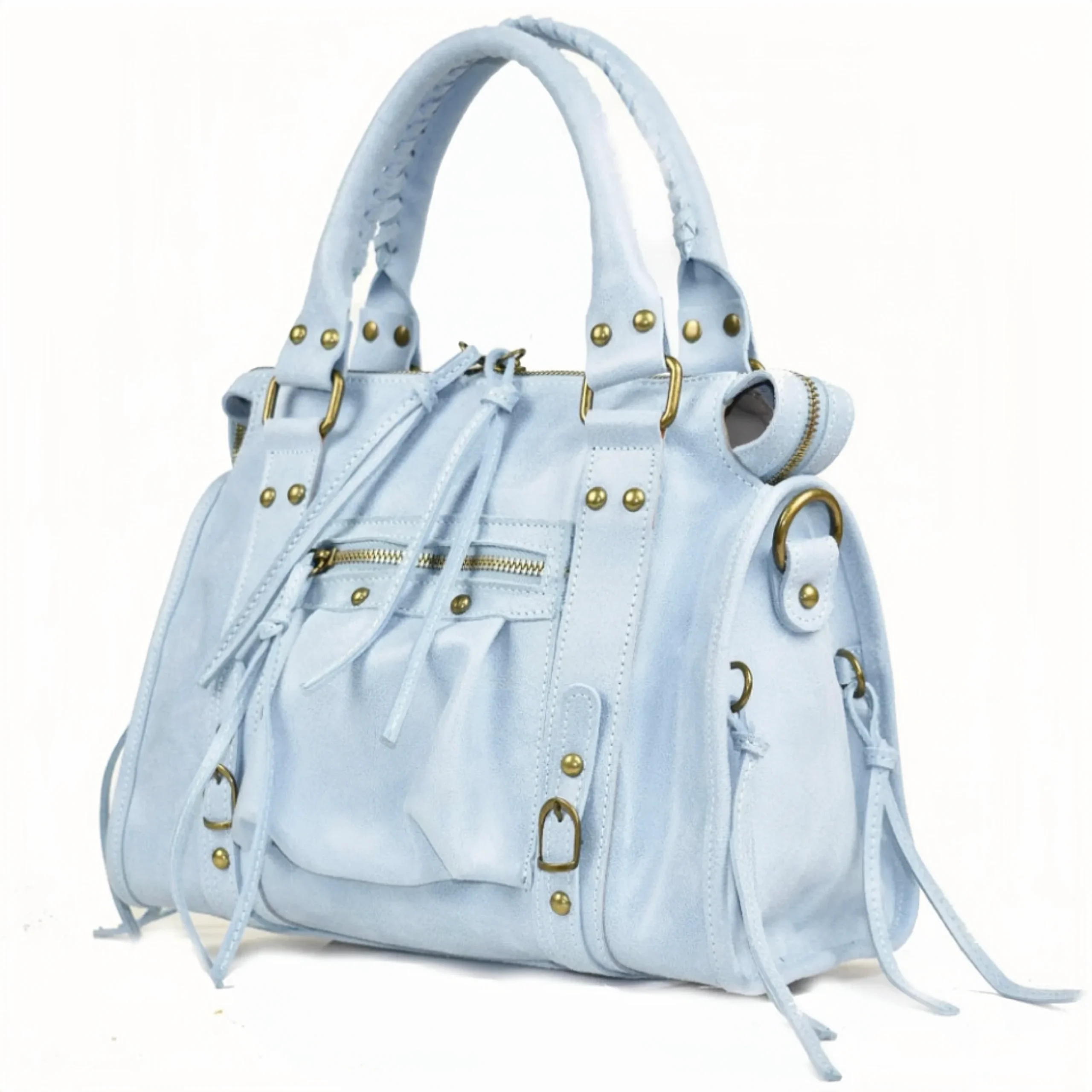 Modarno Borsa Confy in vera pelle made in Italy 26x12x20 cm - immagine 6