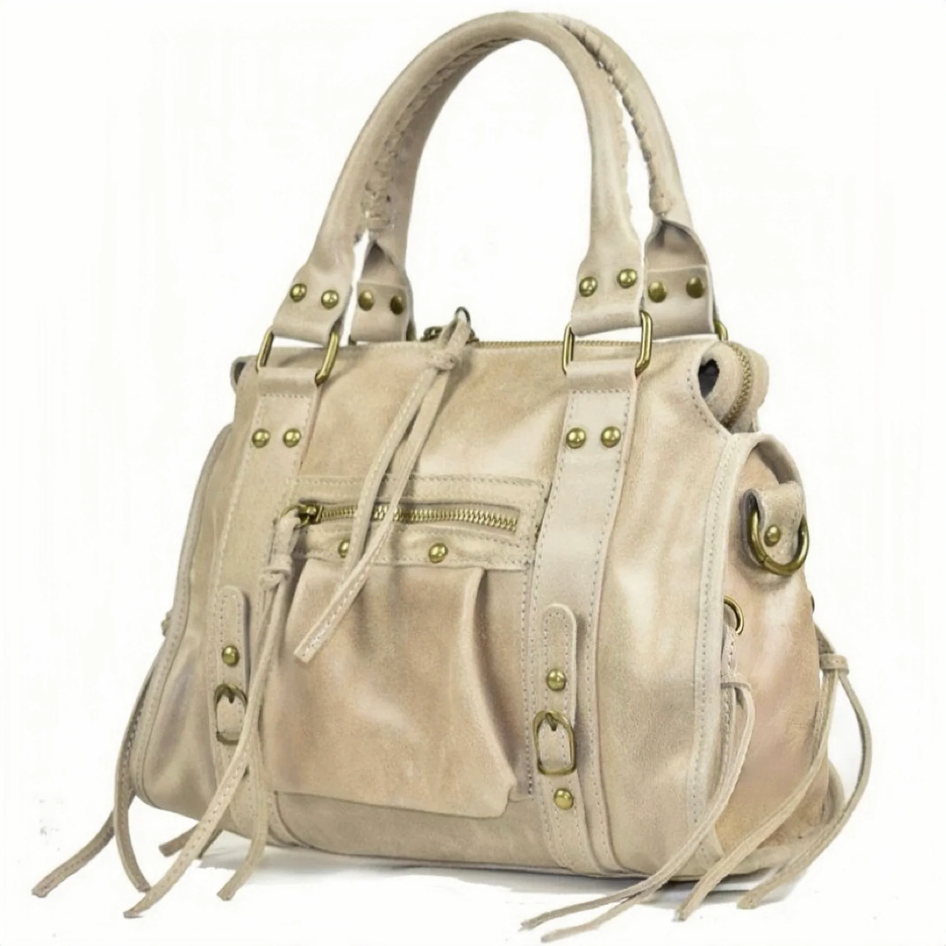 Modarno Borsa Confy in vera pelle made in Italy 26x12x20 cm - immagine 8