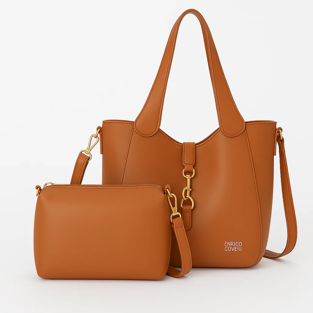 Enrico Coveri Borsa con Pochette EC6097 - 39x15x28 cm - immagine 2