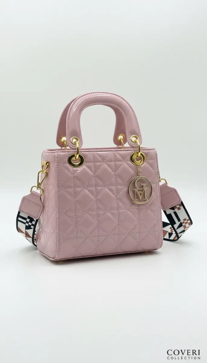 La Giovanna - Borsa a bauletto firmata GYOIAMEA a mano tracolla trapuntata effetto vernice - immagine 6