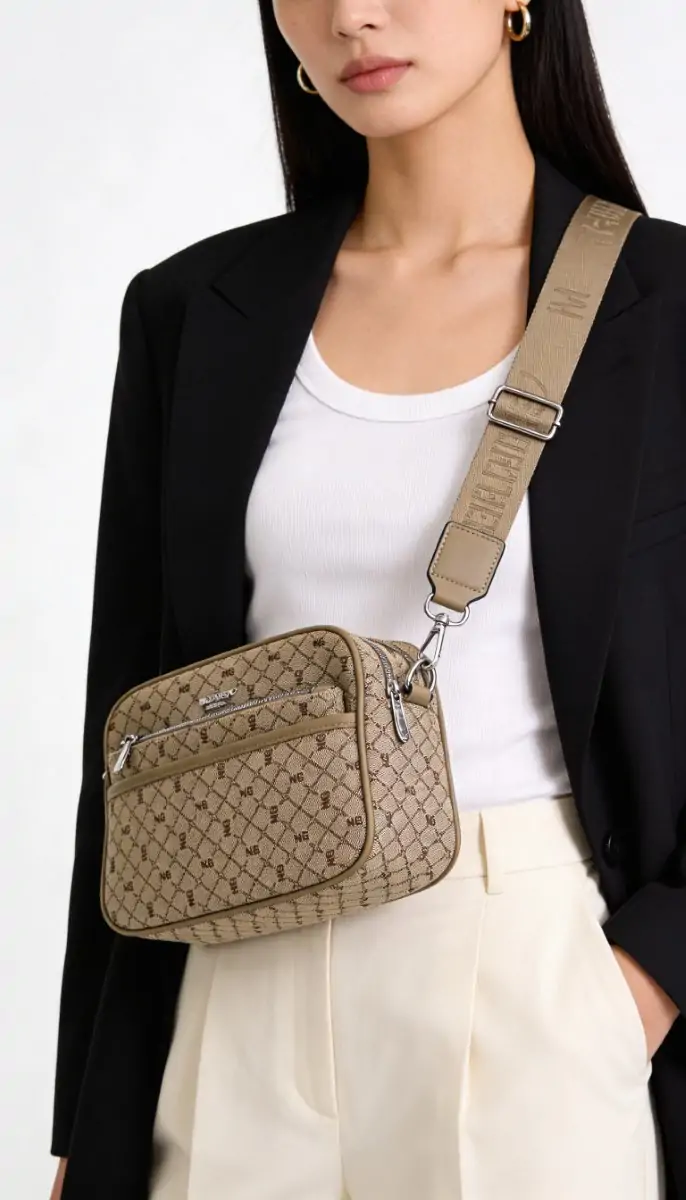 NAZARENO GABRIELLI - Borsa borsetta multitasche fantasia Monogram con Tracolla - immagine 5