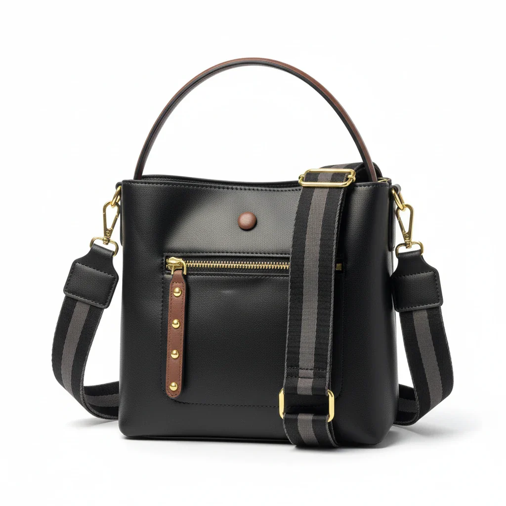 Herisson - Borsa Donna Modello Hobo Casual con Dettagli Dorati - immagine 3
