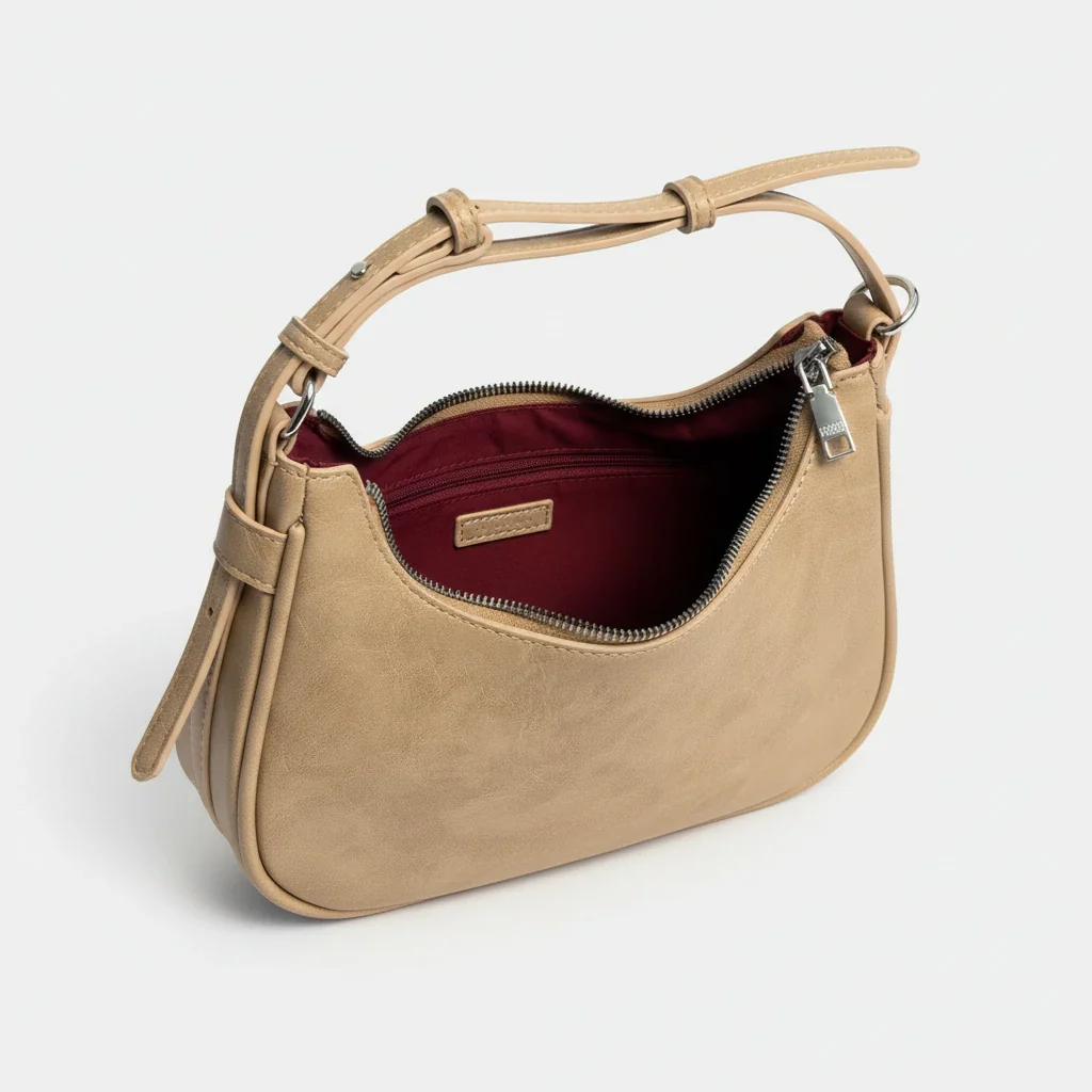 Herisson - Borsa borsetta con Doppia Tracolla Removibile mezzaluna - immagine 4