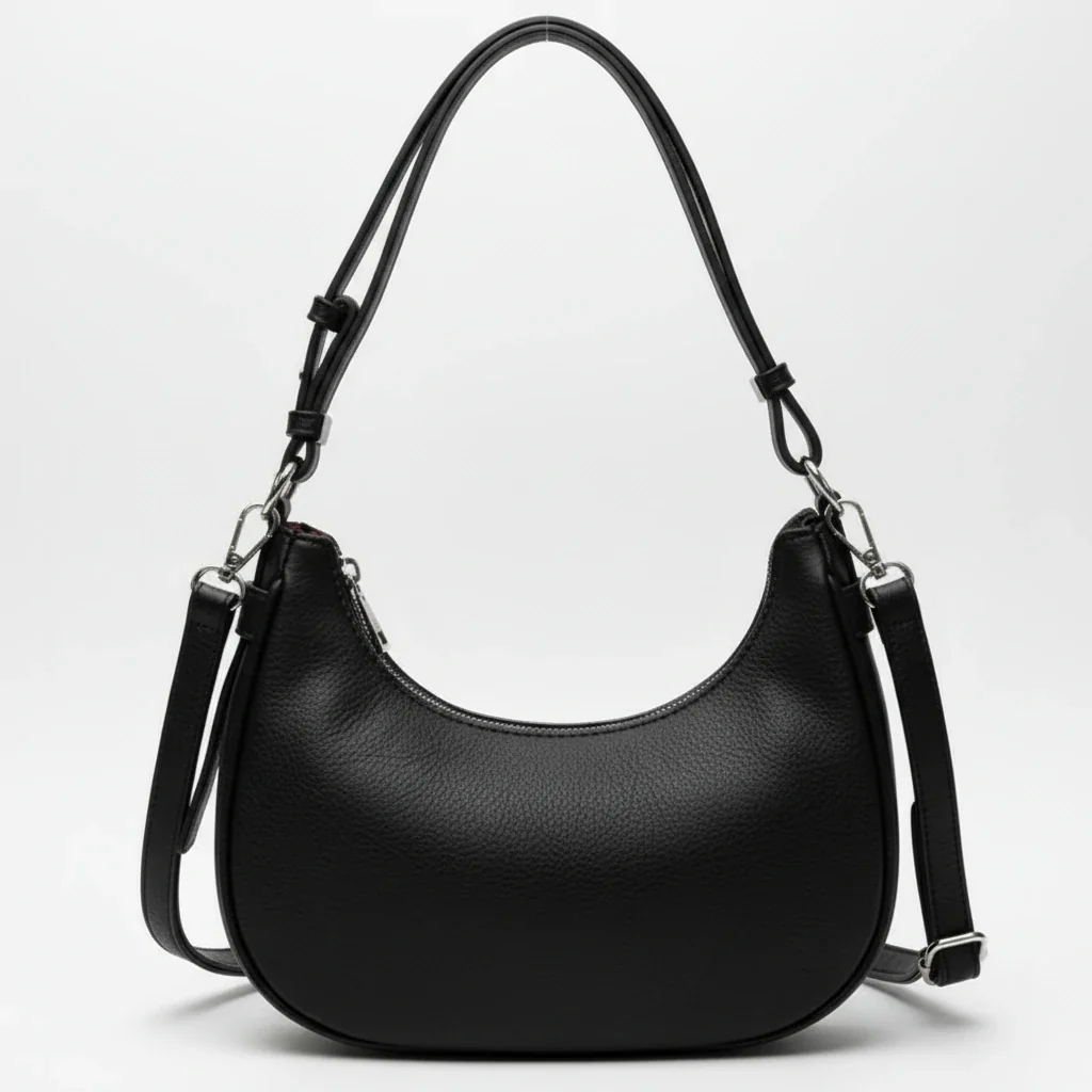 Herisson - Borsa borsetta con Doppia Tracolla Removibile mezzaluna - immagine 6