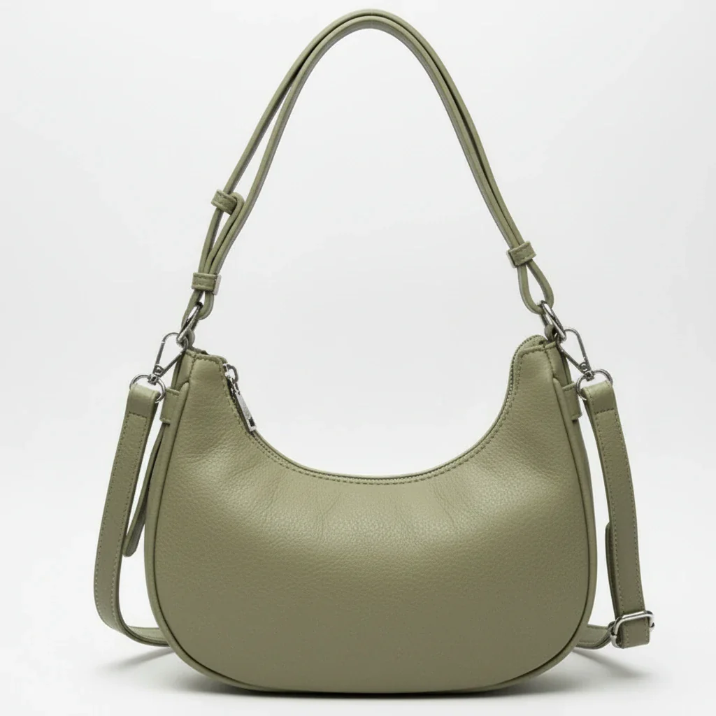 Herisson - Borsa borsetta con Doppia Tracolla Removibile mezzaluna - immagine 7
