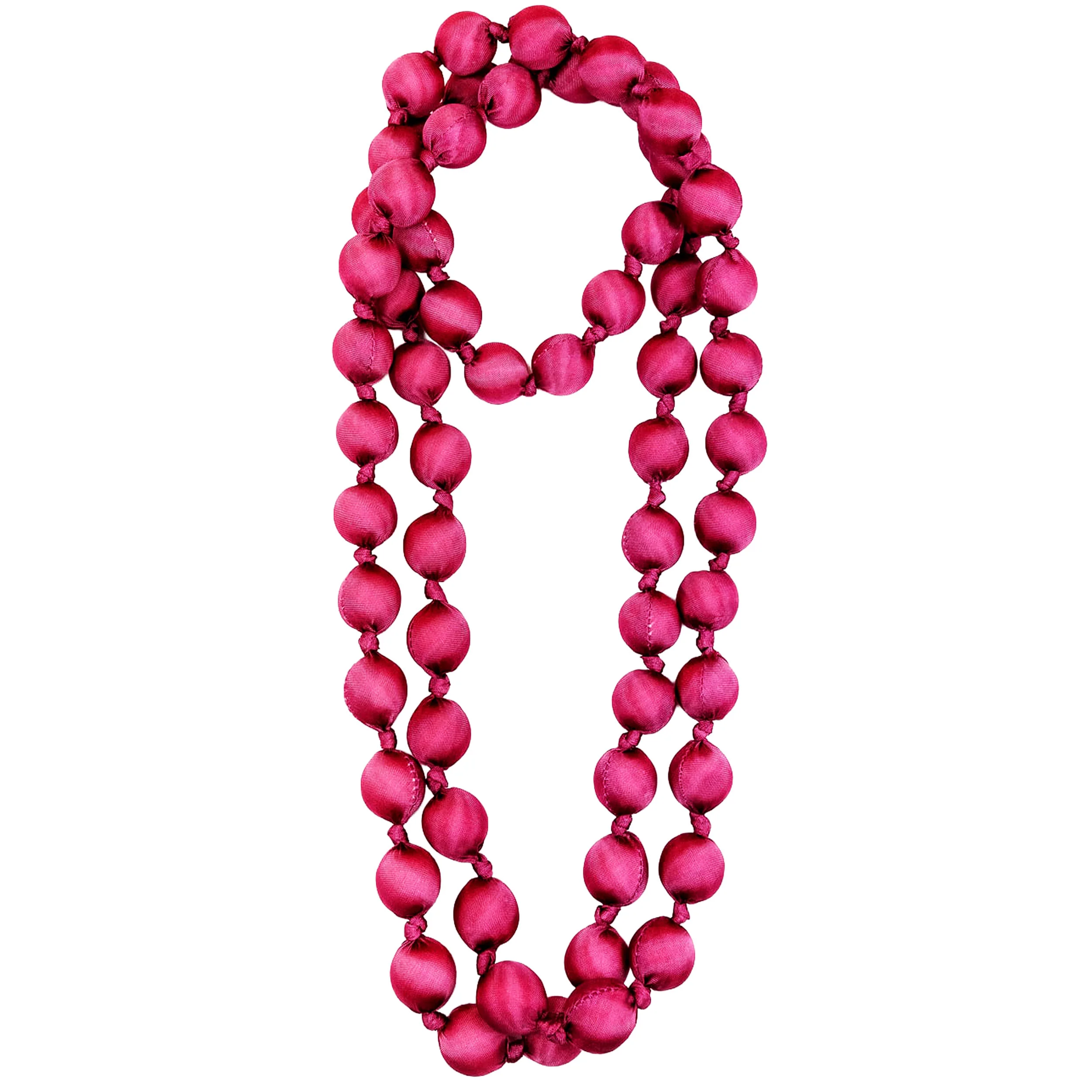 LOOM - Collana Doan Mega Nodi Seta Porpora - immagine 2